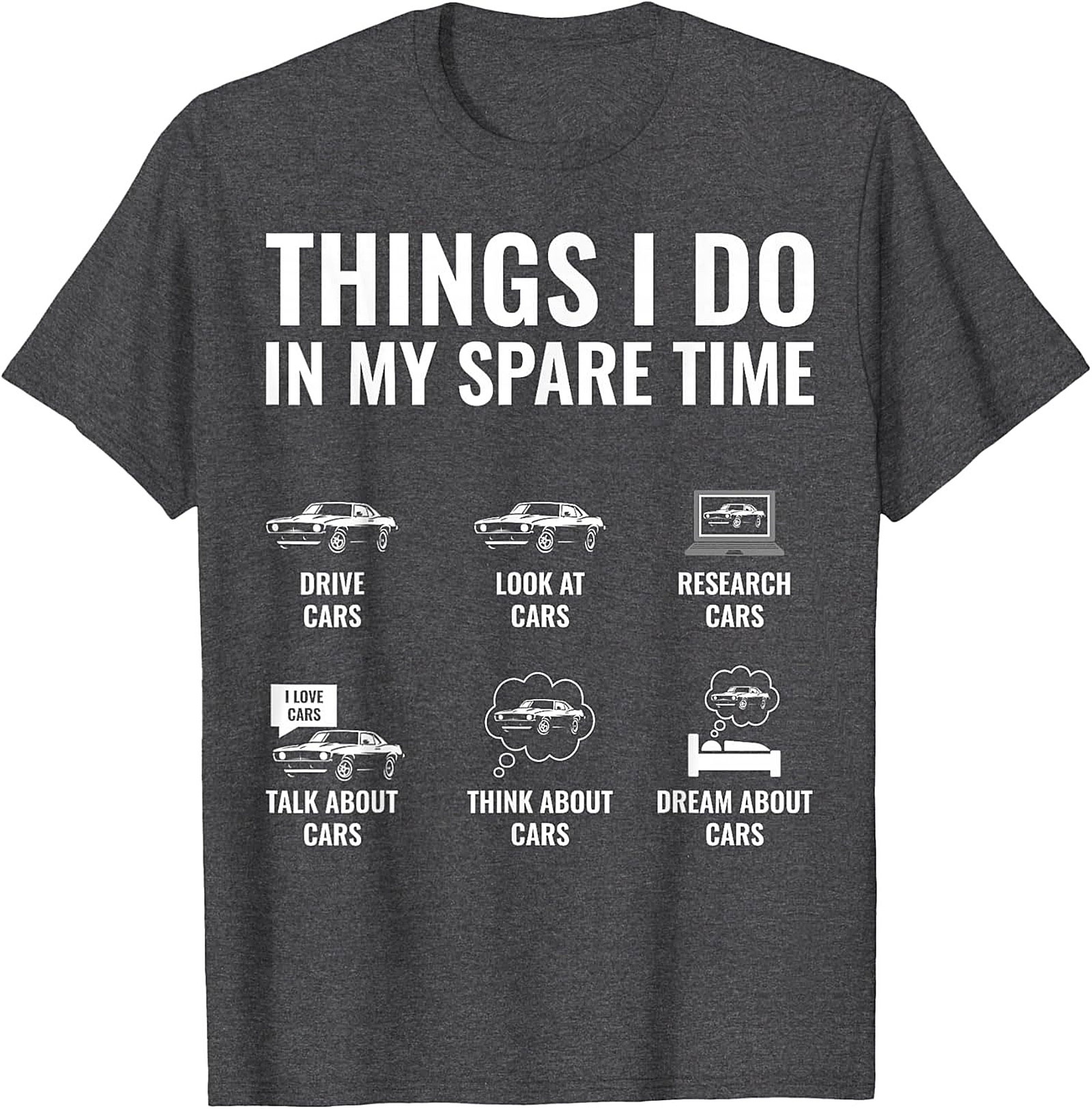 Funny Muscle Car Graphic Tee Classic Car Lover Shirt