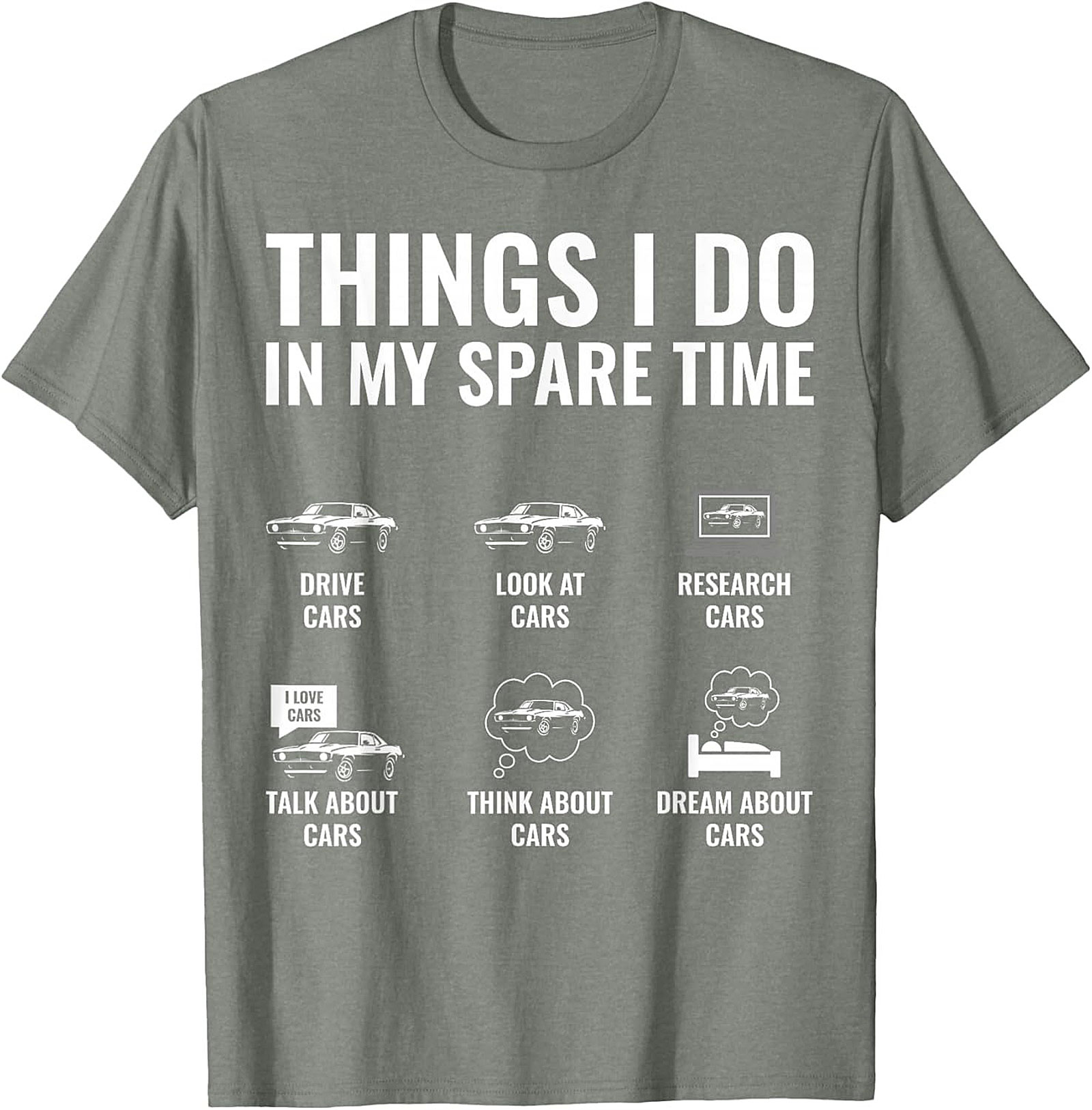 Funny Muscle Car Graphic Tee Classic Car Lover Shirt