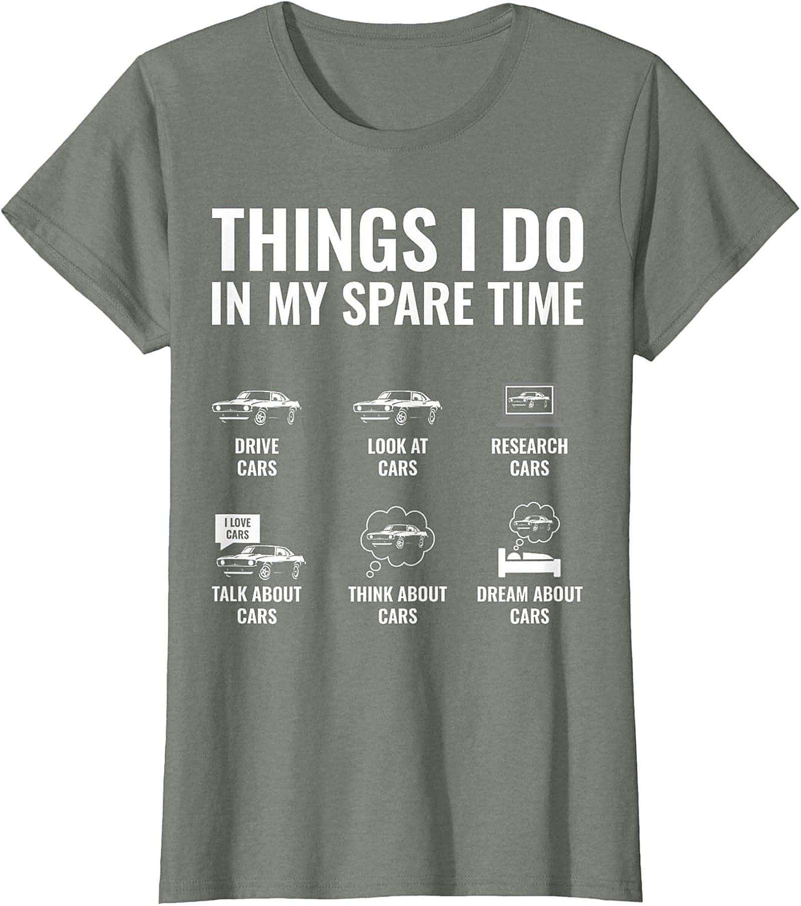 Funny Muscle Car Graphic Tee Classic Car Lover Shirt