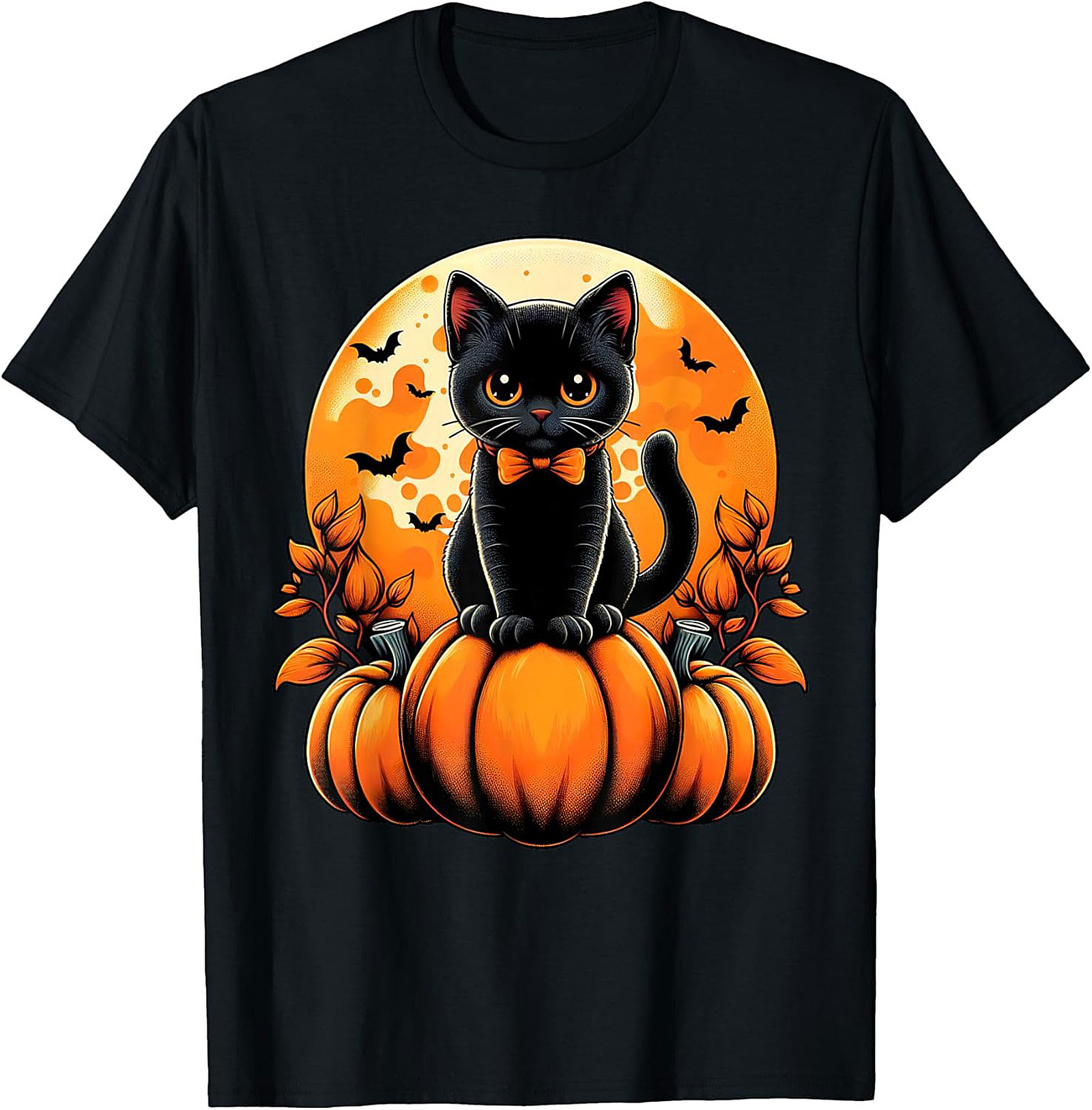 Cute Black Cat Halloween T-shirt | Soft Unisex Tee