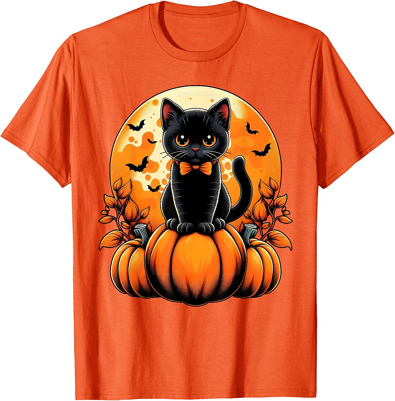 Cute Black Cat Halloween T-shirt | Soft Unisex Tee