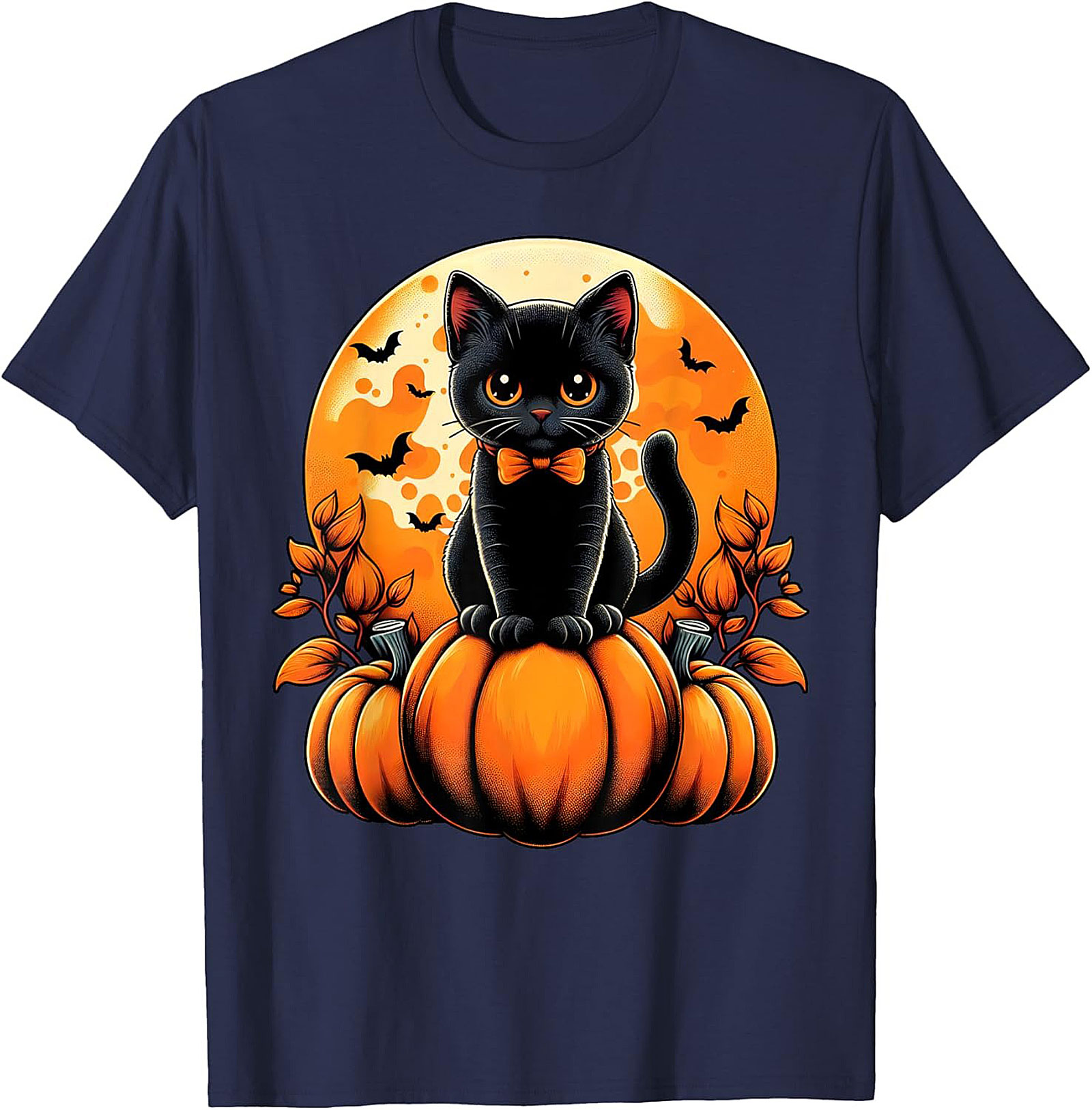 Cute Black Cat Halloween T-shirt | Soft Unisex Tee