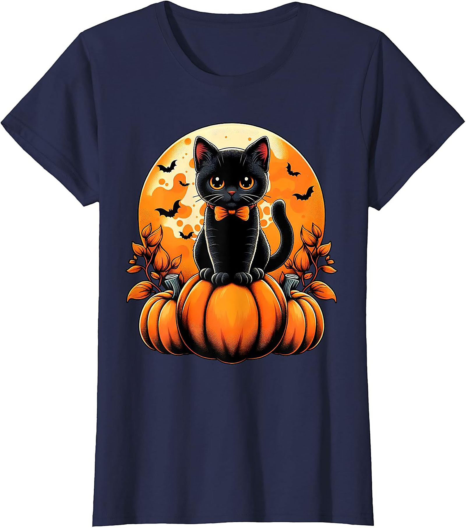 Cute Black Cat Halloween T-shirt | Soft Unisex Tee