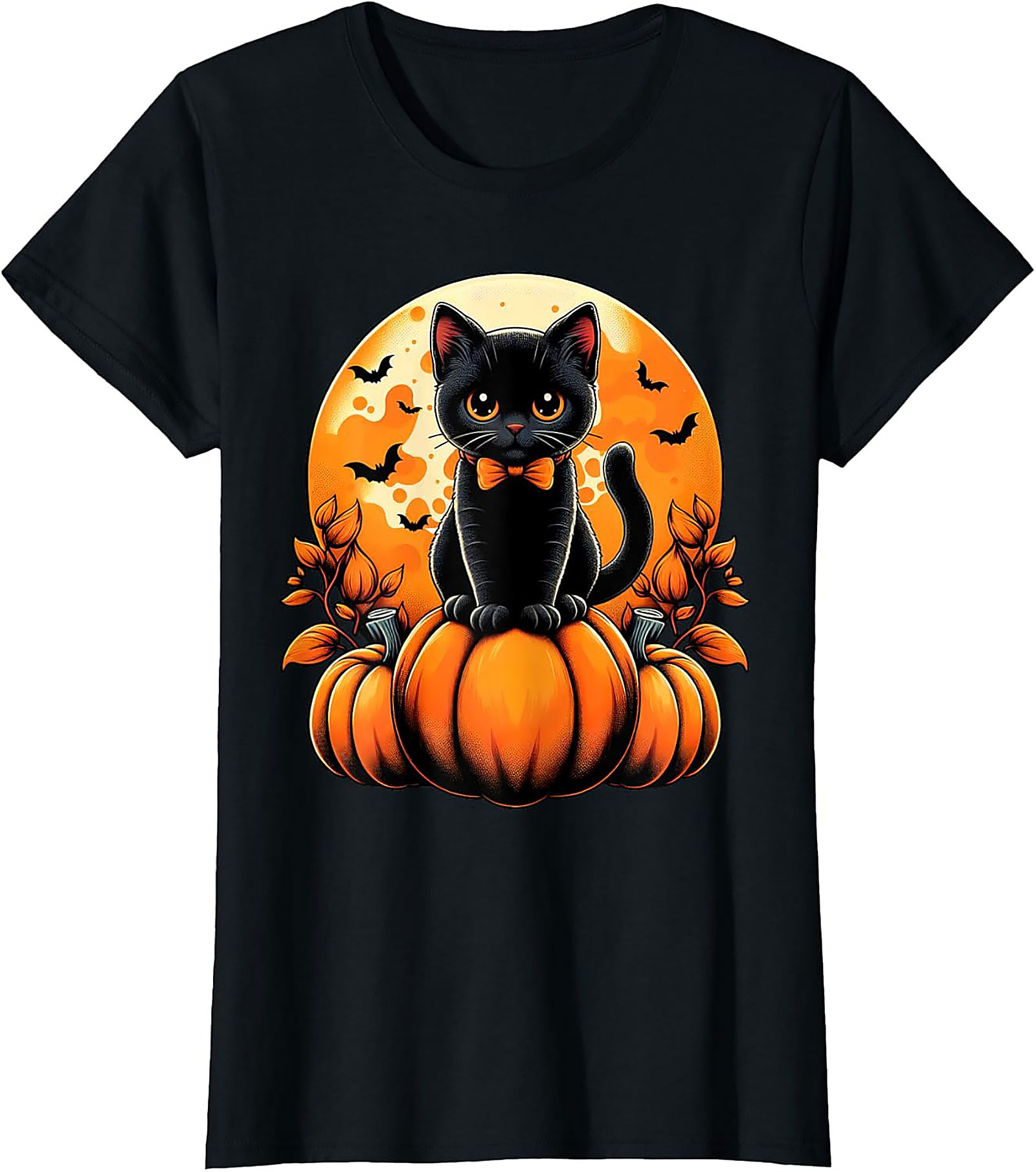 Cute Black Cat Halloween T-shirt | Soft Unisex Tee