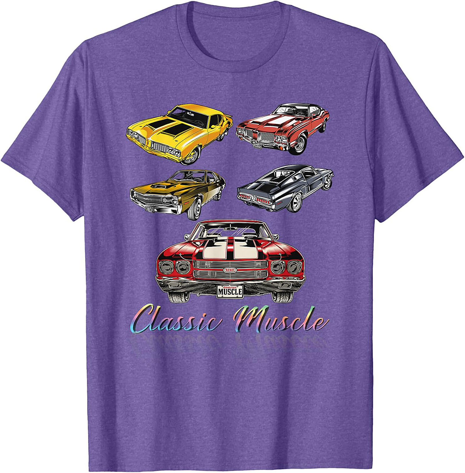 Classic Muscle Car Graphic Tee Vintage Hot Rod Shirt