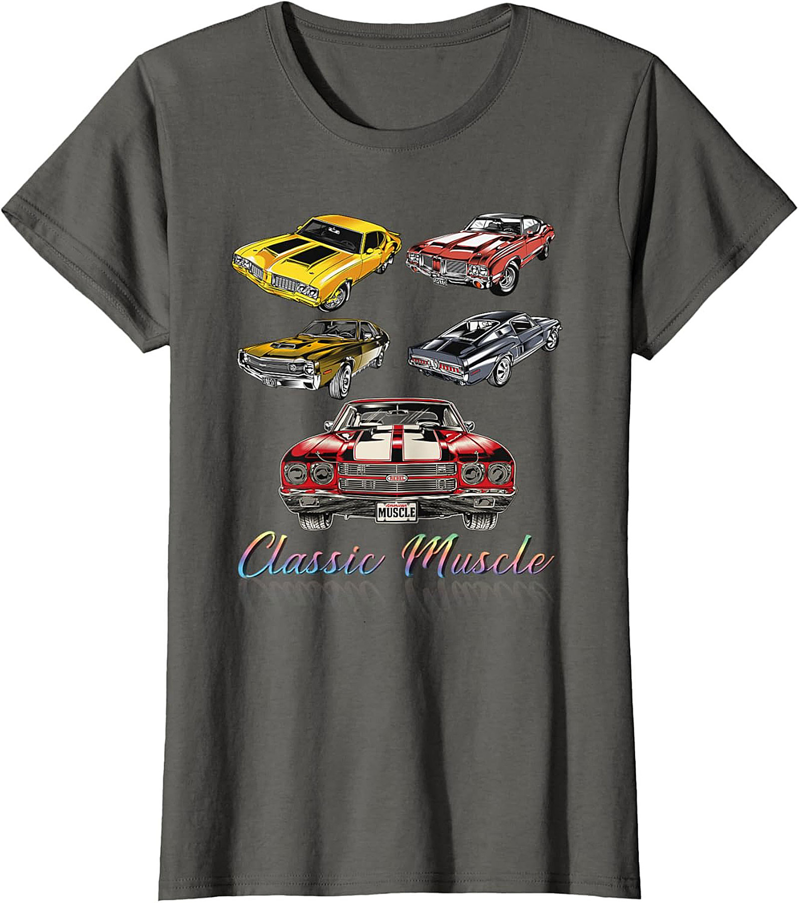 Classic Muscle Car Graphic Tee Vintage Hot Rod Shirt