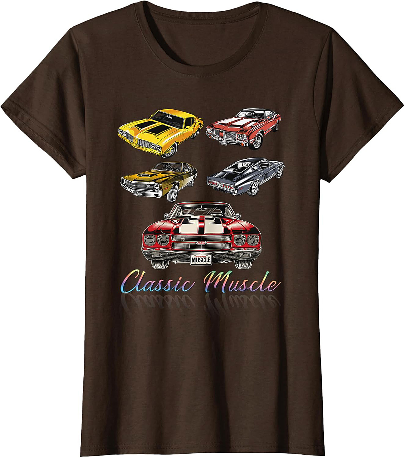 Classic Muscle Car Graphic Tee Vintage Hot Rod Shirt