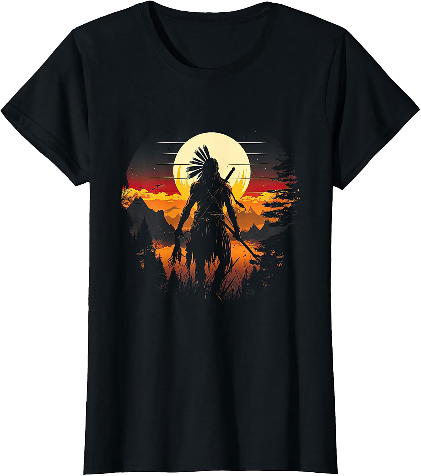 Indigenous Warrior Graphic Tee Soft Cotton Unisex Shirt