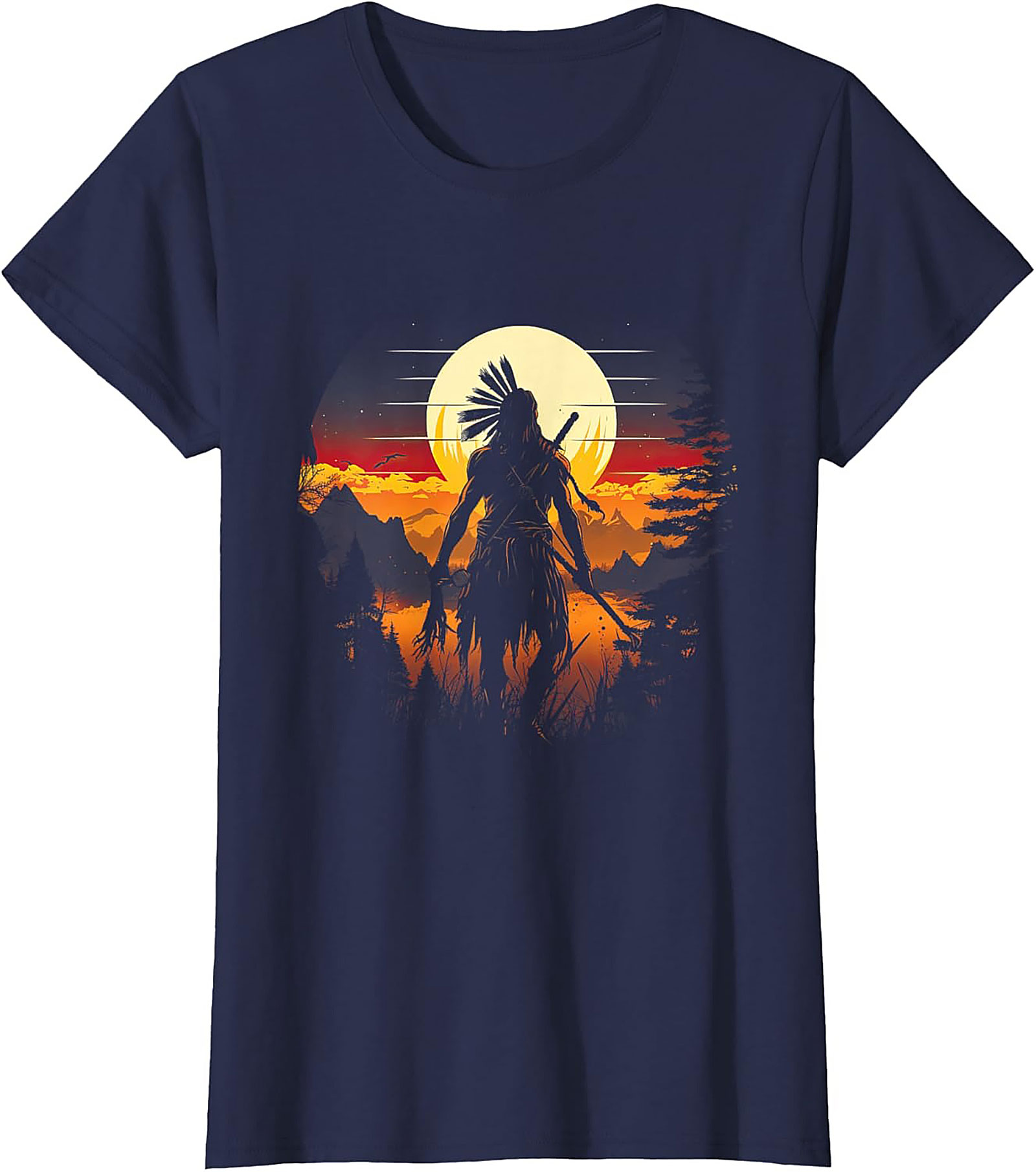 Indigenous Warrior Graphic Tee Soft Cotton Unisex Shirt