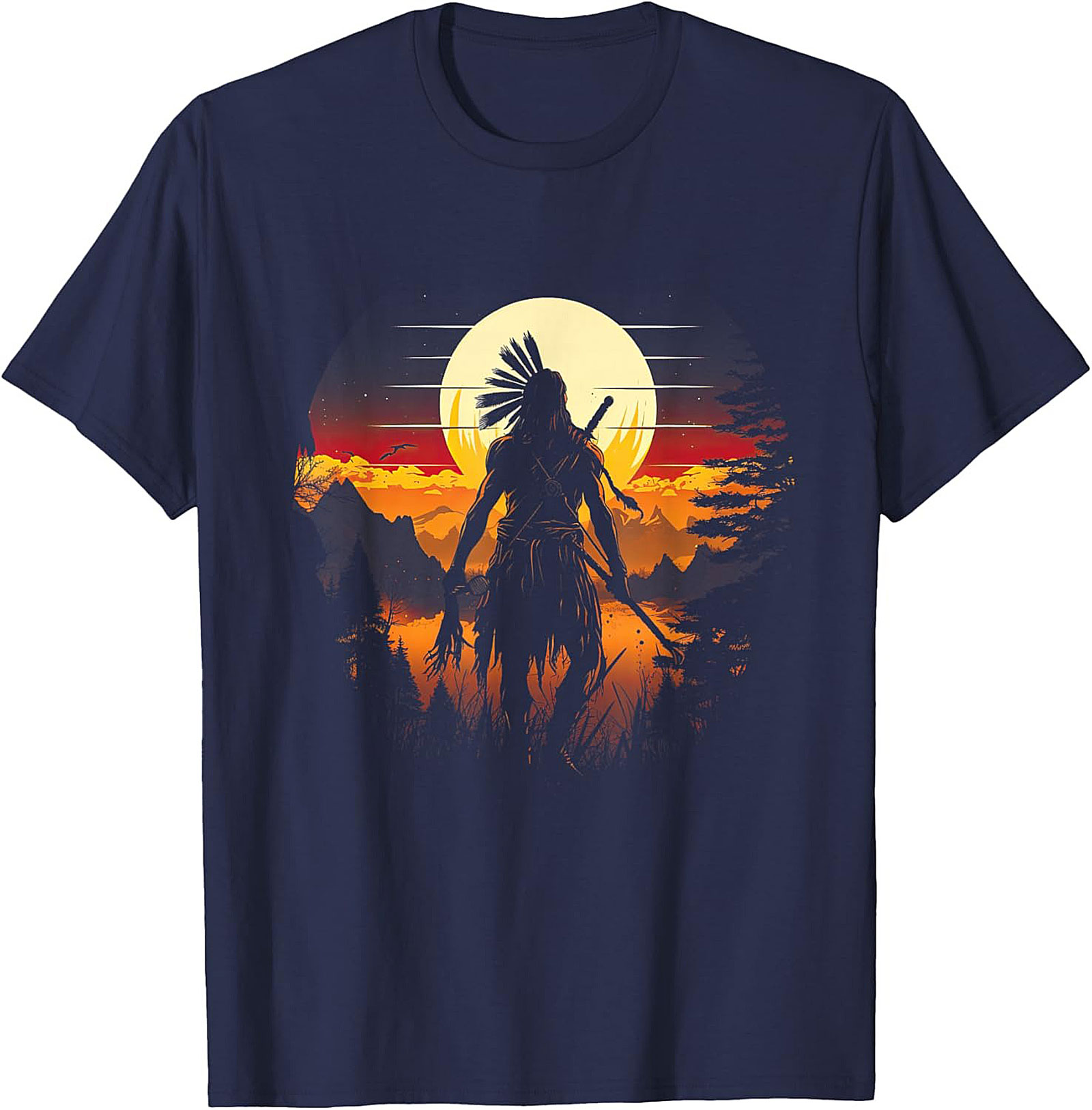 Indigenous Warrior Graphic Tee Soft Cotton Unisex Shirt