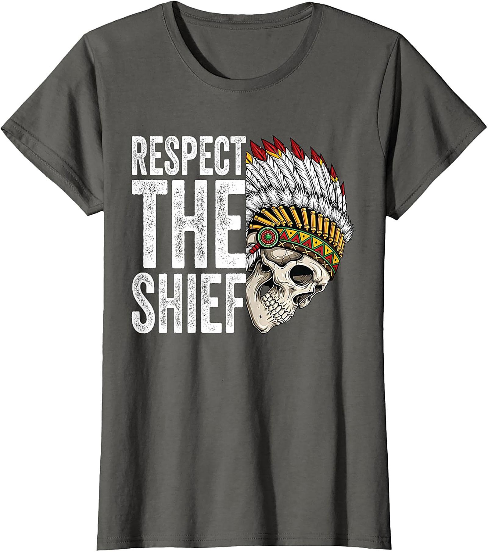  Respect The Chief T-shirt Bold Skull Graphic Tee