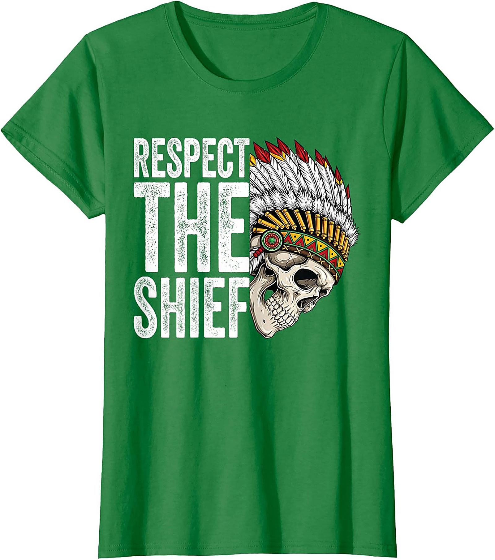  Respect The Chief T-shirt Bold Skull Graphic Tee