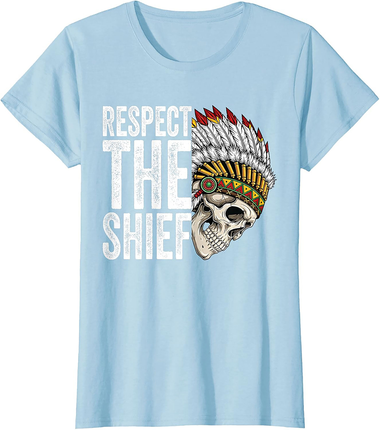  Respect The Chief T-shirt Bold Skull Graphic Tee