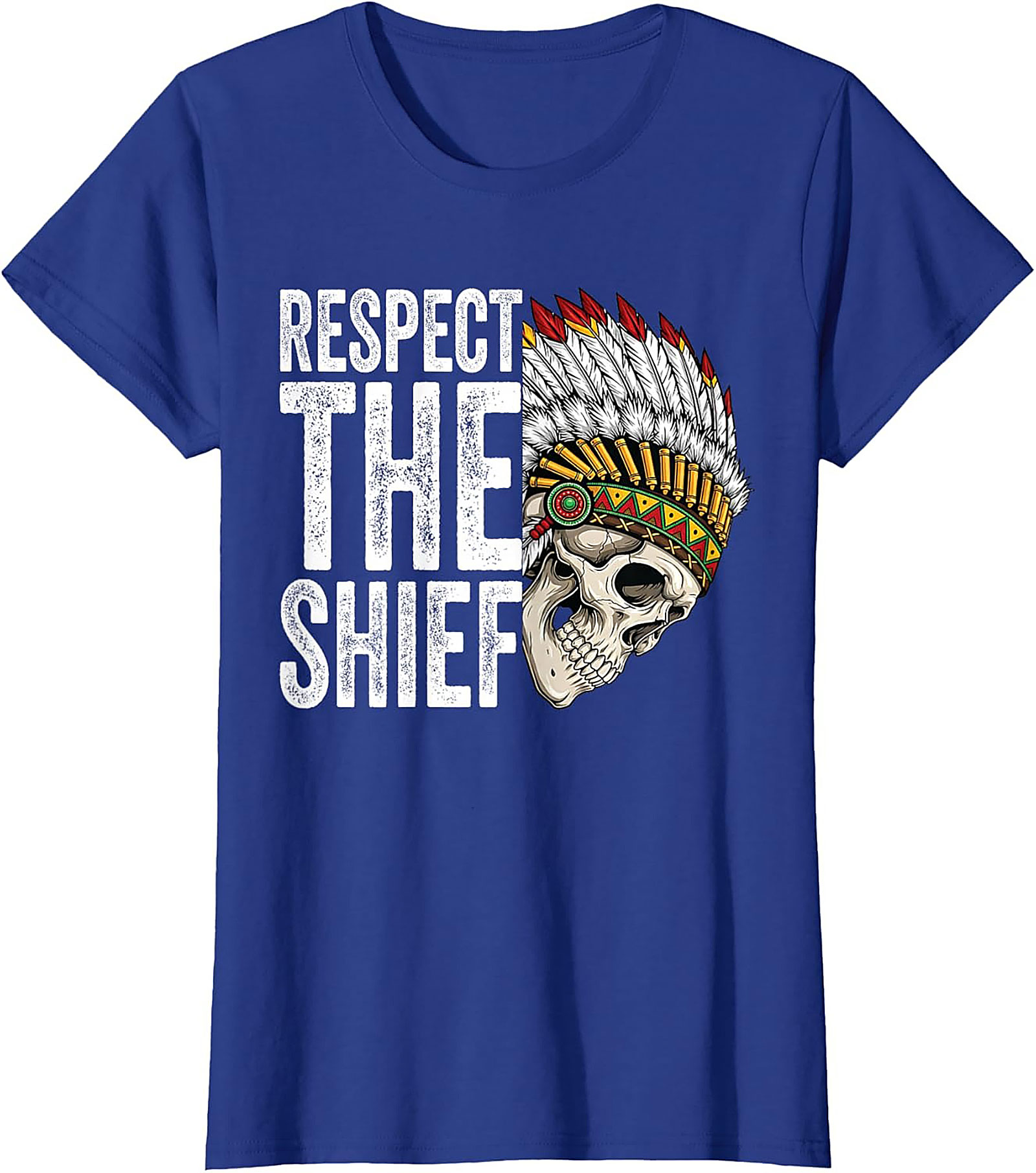  Respect The Chief T-shirt Bold Skull Graphic Tee
