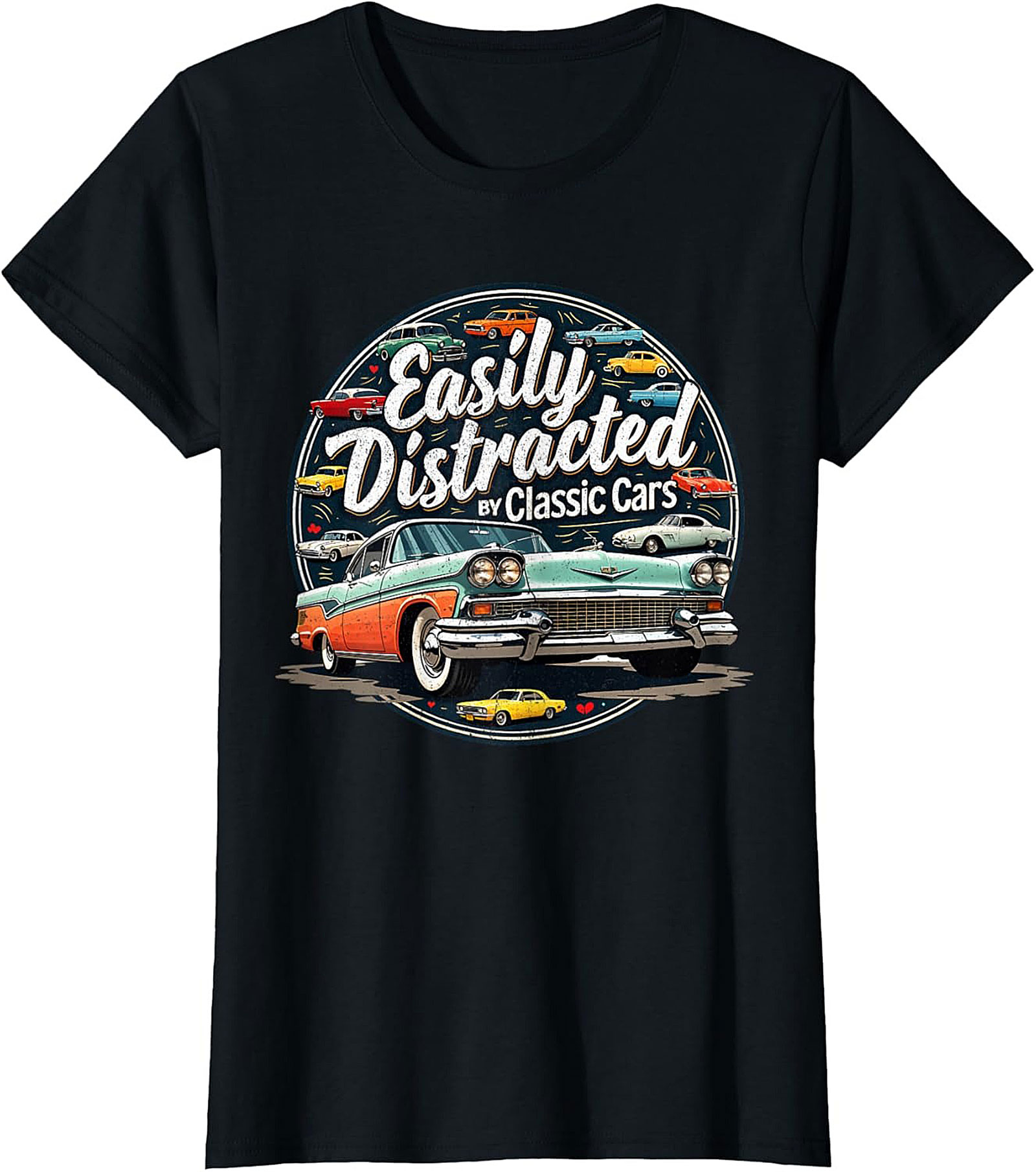 Classic Car T-Shirt Easily Distracted Funny Car Guy Tee