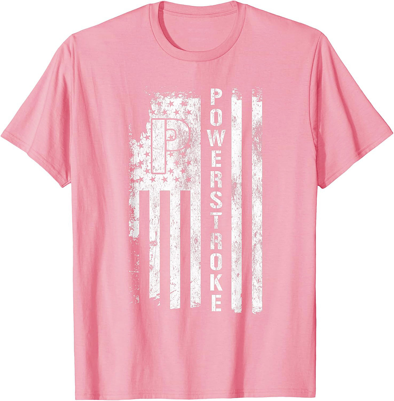 Powerstroke Diesel Flag Graphic Tee | Distressed Patriotic Truck Shirt