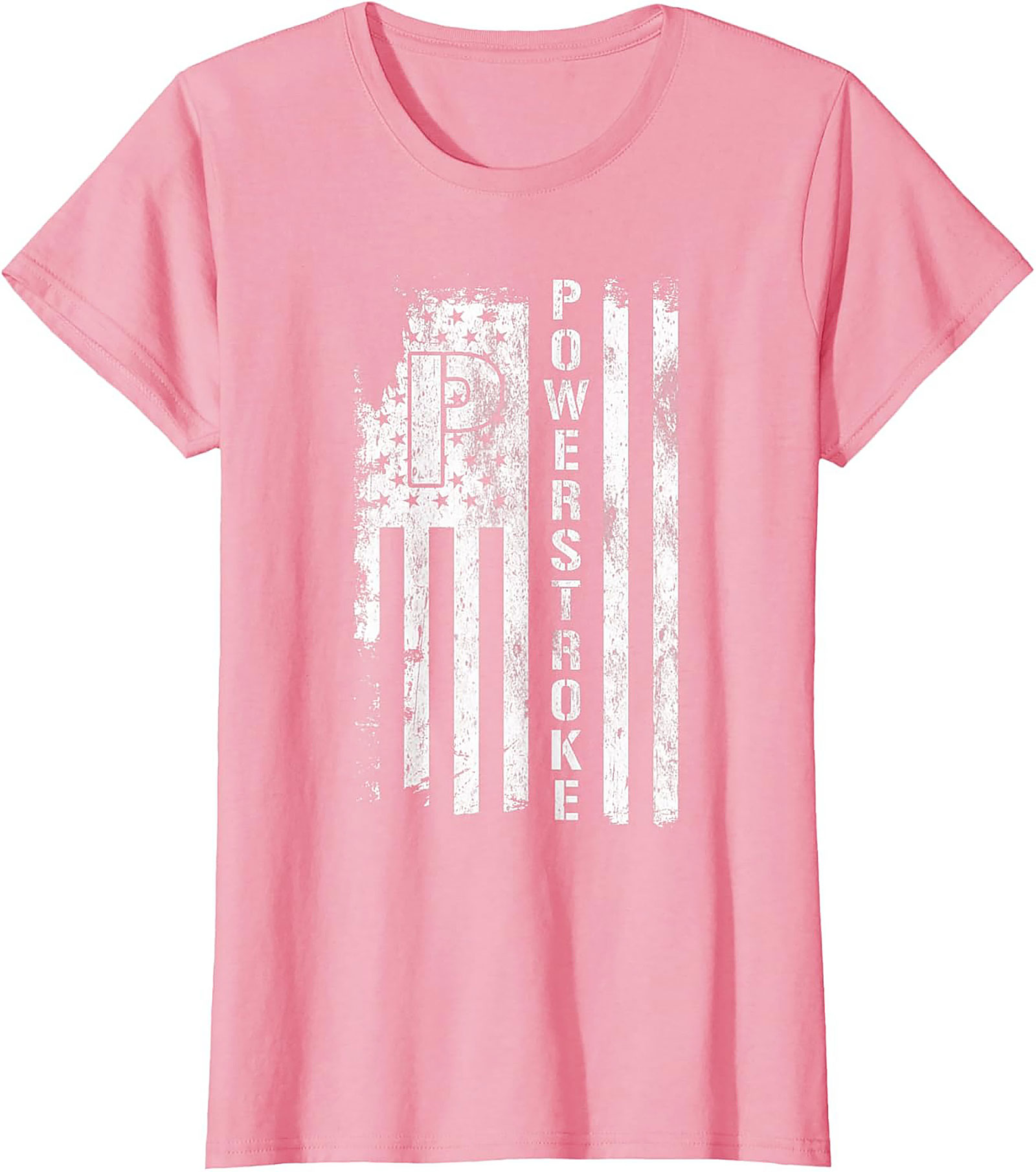 Powerstroke Diesel Flag Graphic Tee | Distressed Patriotic Truck Shirt