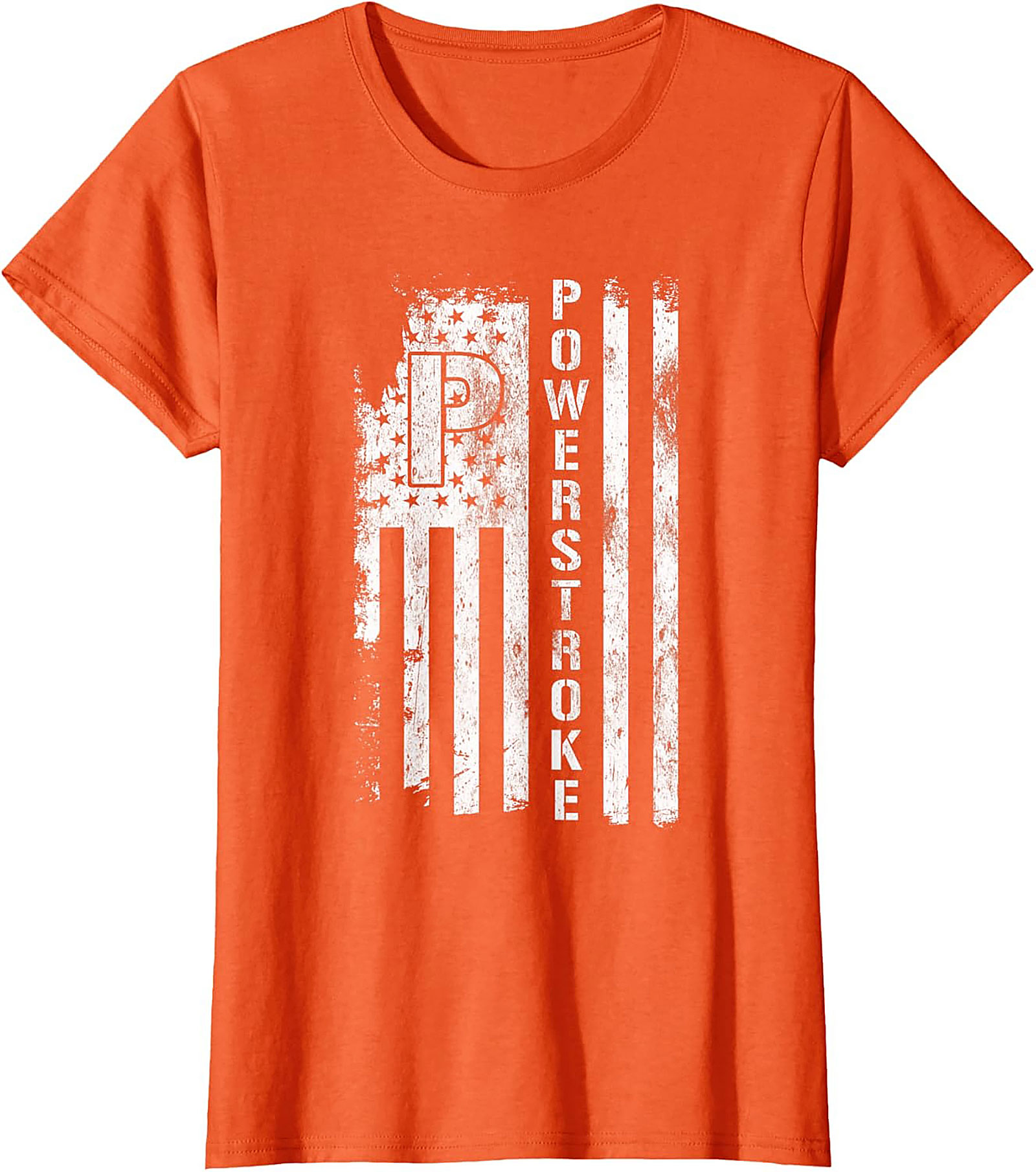 Powerstroke Diesel Flag Graphic Tee | Distressed Patriotic Truck Shirt