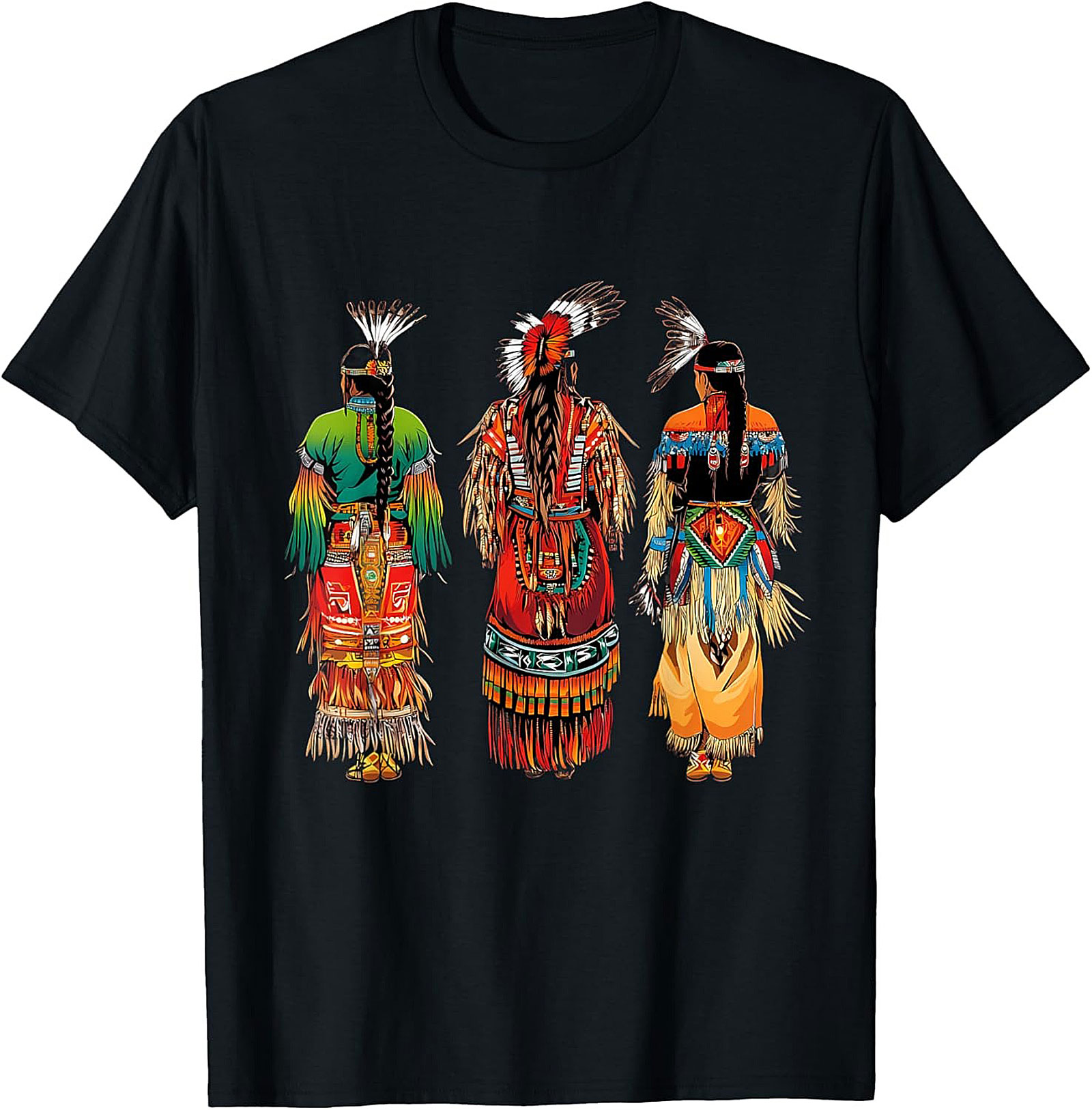 Native American Regalia Graphic Tee Powwow Dancer Shirt
