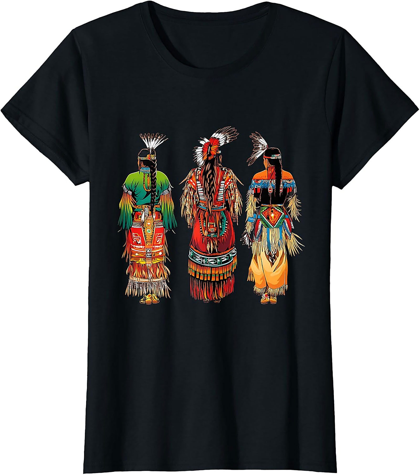 Native American Regalia Graphic Tee Powwow Dancer Shirt