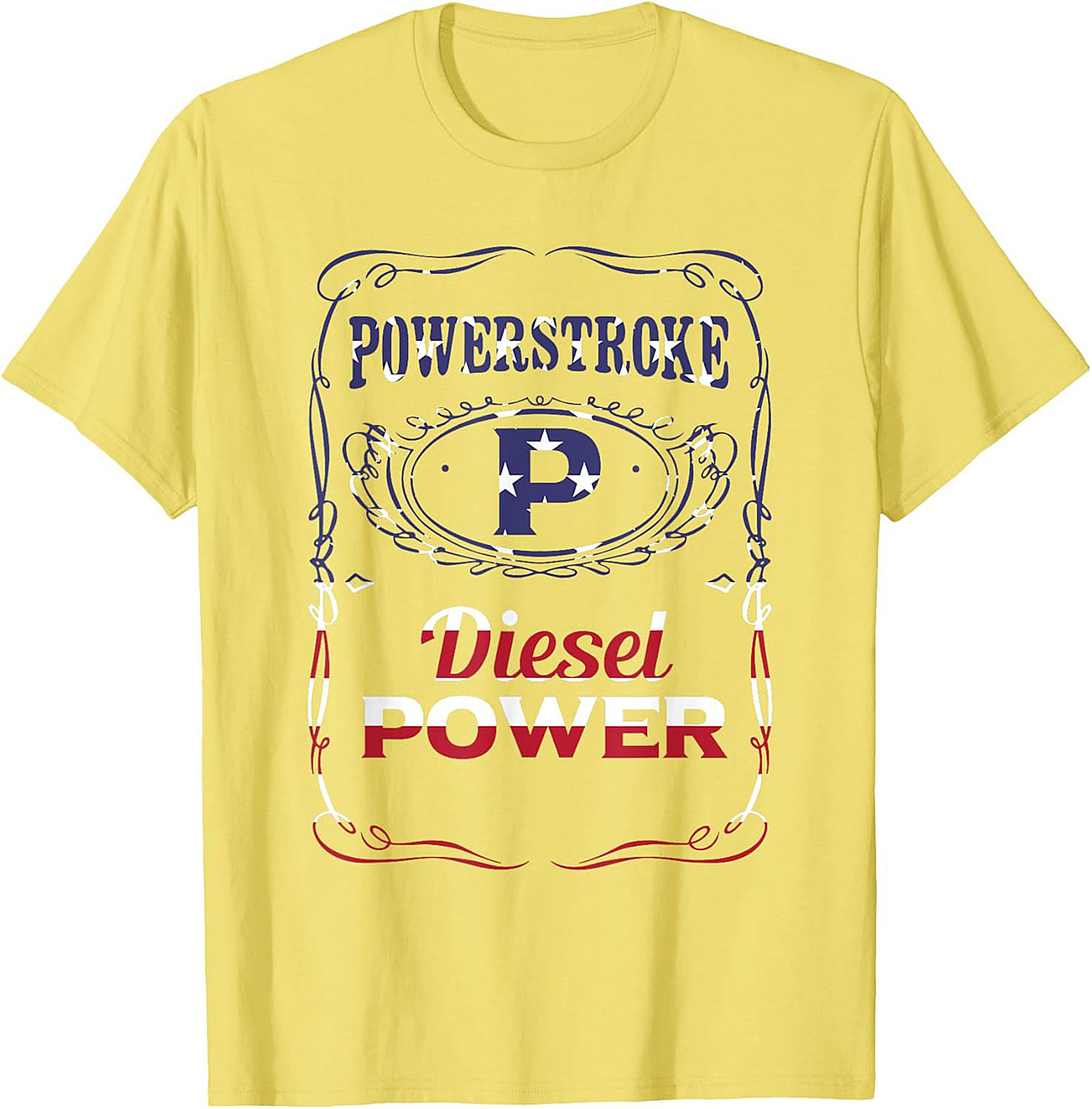 Powerstroke Diesel Graphic Tee - American Flag Truck Power Shirt