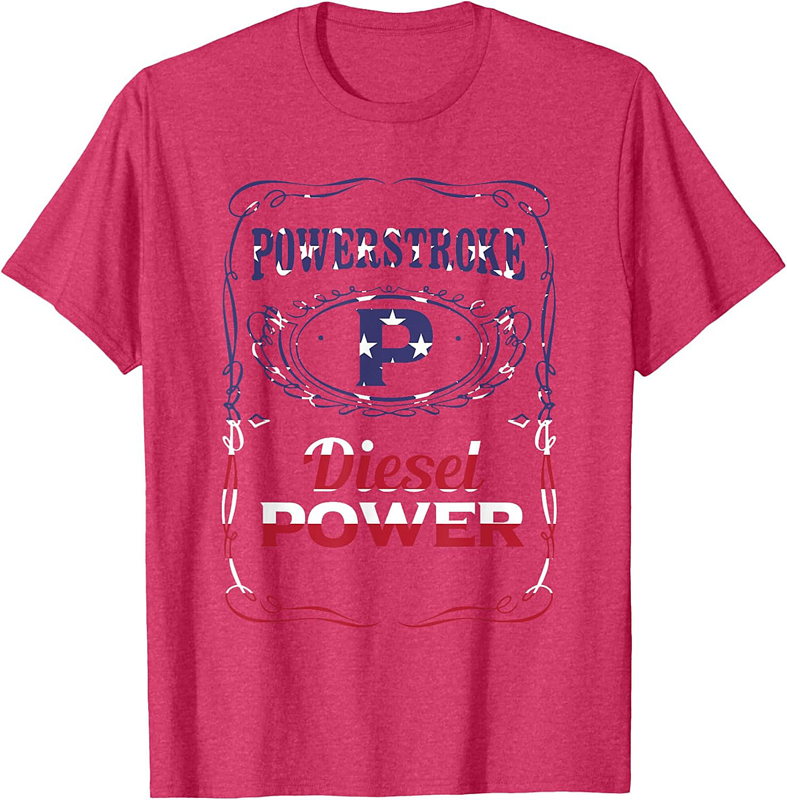 Powerstroke Diesel Graphic Tee - American Flag Truck Power Shirt