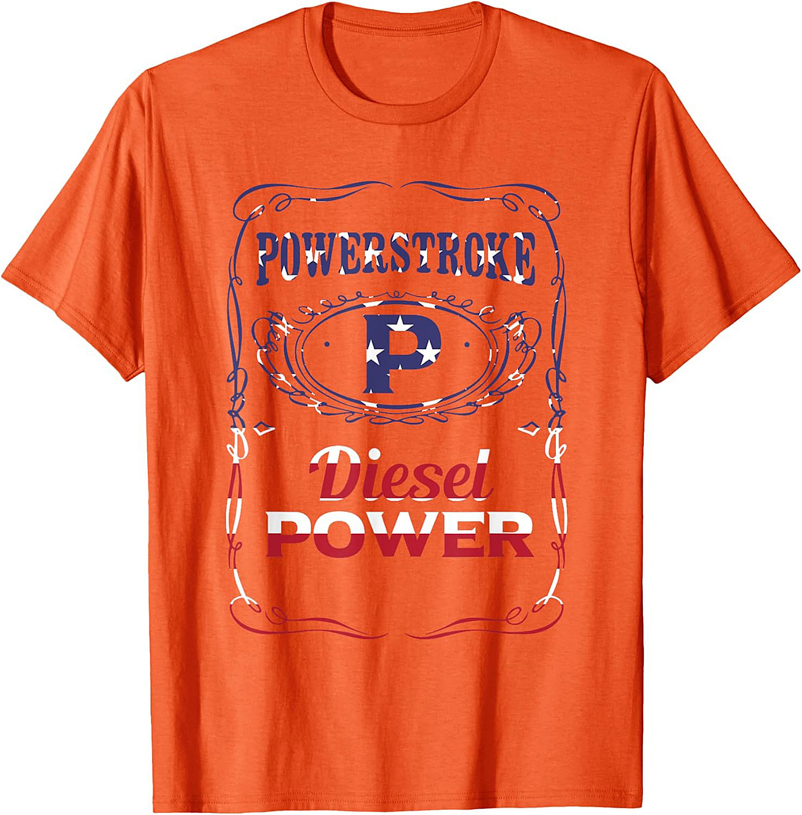 Powerstroke Diesel Graphic Tee - American Flag Truck Power Shirt