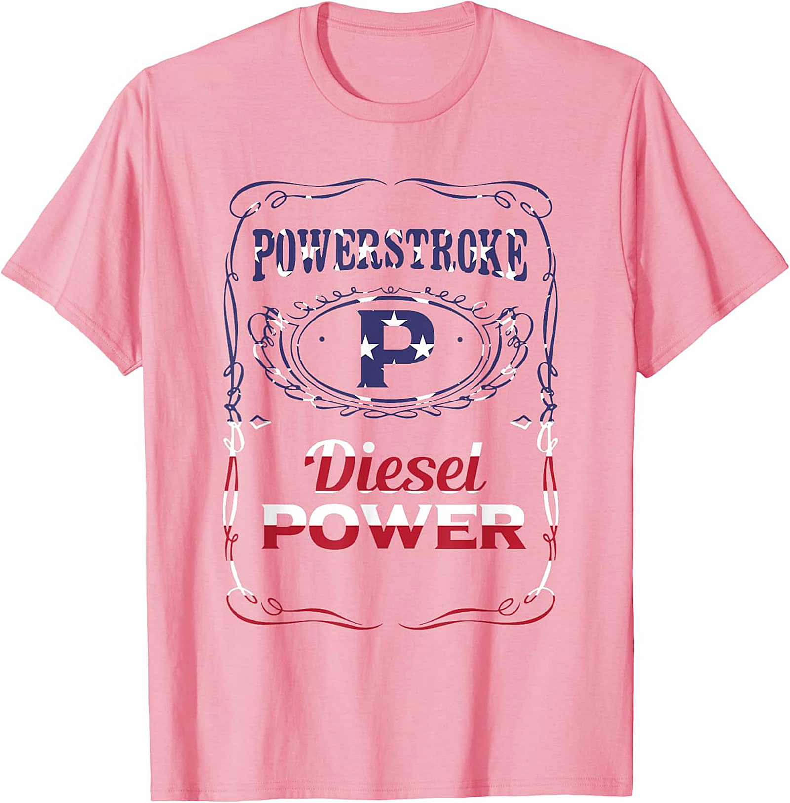 Powerstroke Diesel Graphic Tee - American Flag Truck Power Shirt