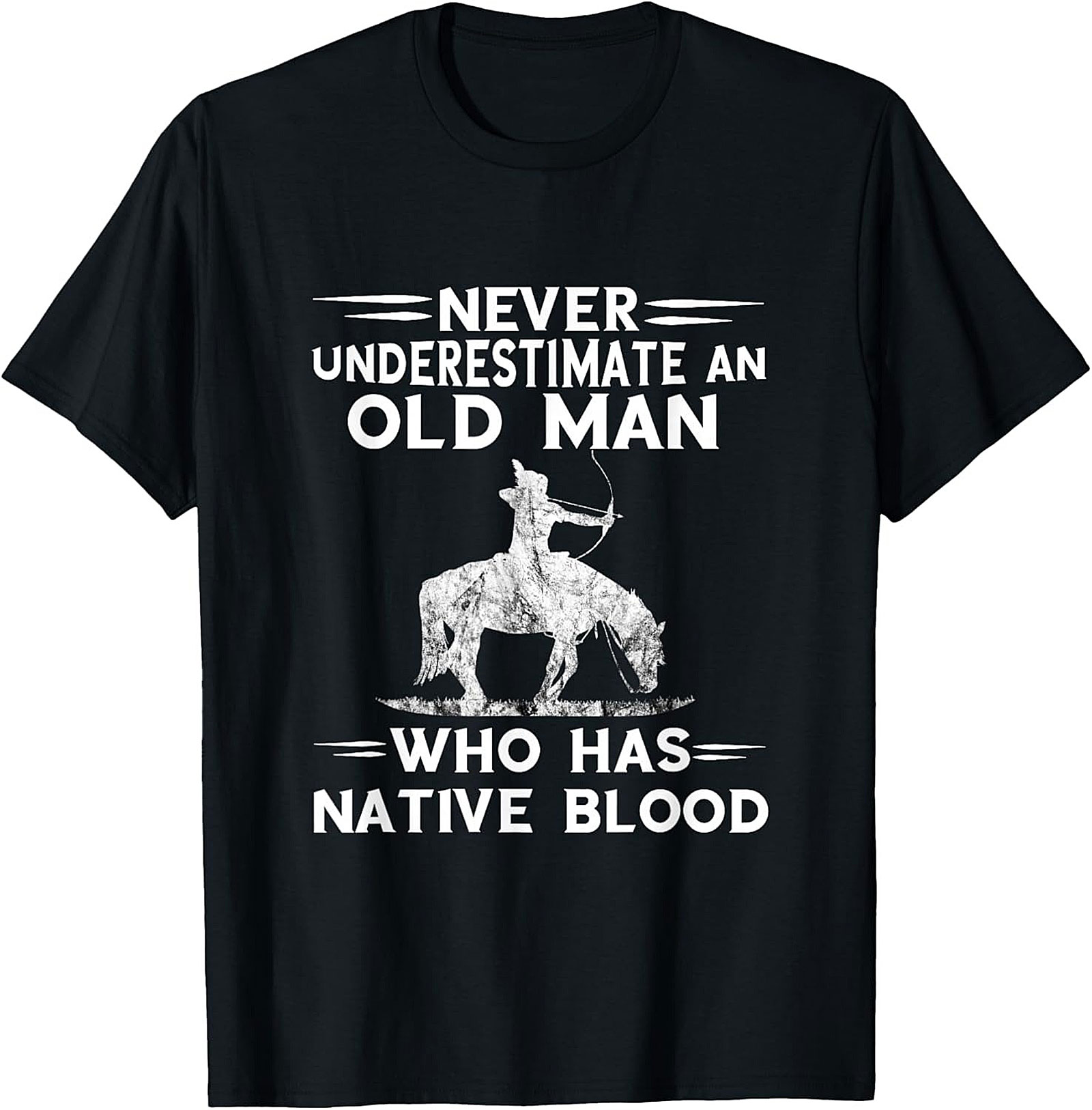 Native Heritage Graphic Tee Old Man Native Blood T-Shirt