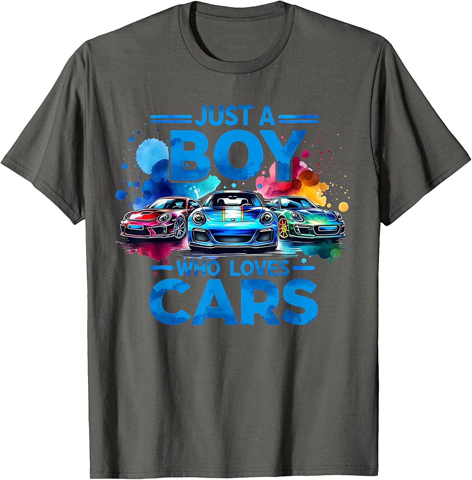 Just A Boy Who Loves Cars T-Shirt Car Lover Graphic Tee