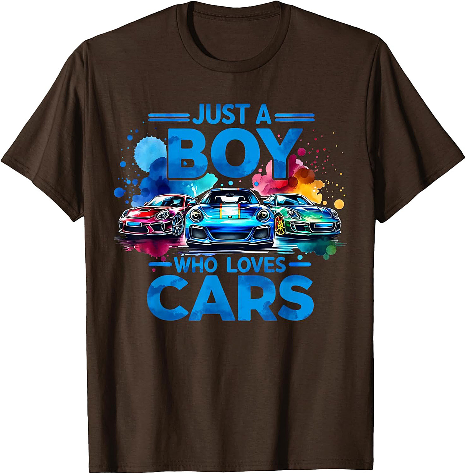 Just A Boy Who Loves Cars T-Shirt Car Lover Graphic Tee