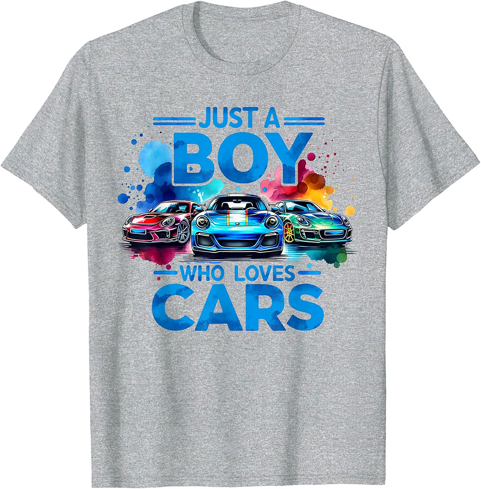 Just A Boy Who Loves Cars T-Shirt Car Lover Graphic Tee
