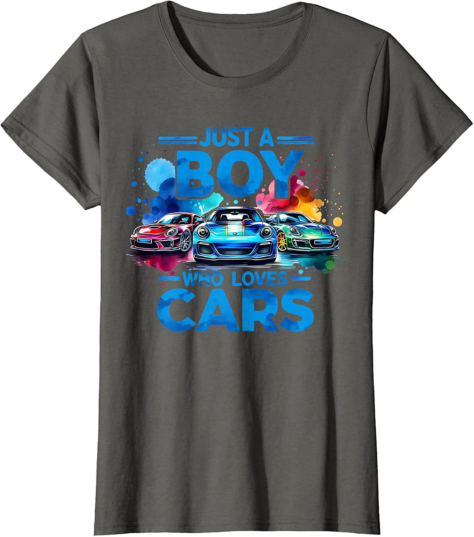 Just A Boy Who Loves Cars T-Shirt Car Lover Graphic Tee