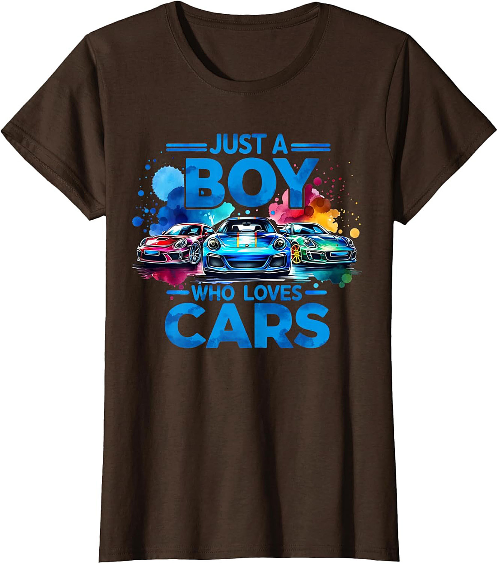 Just A Boy Who Loves Cars T-Shirt Car Lover Graphic Tee