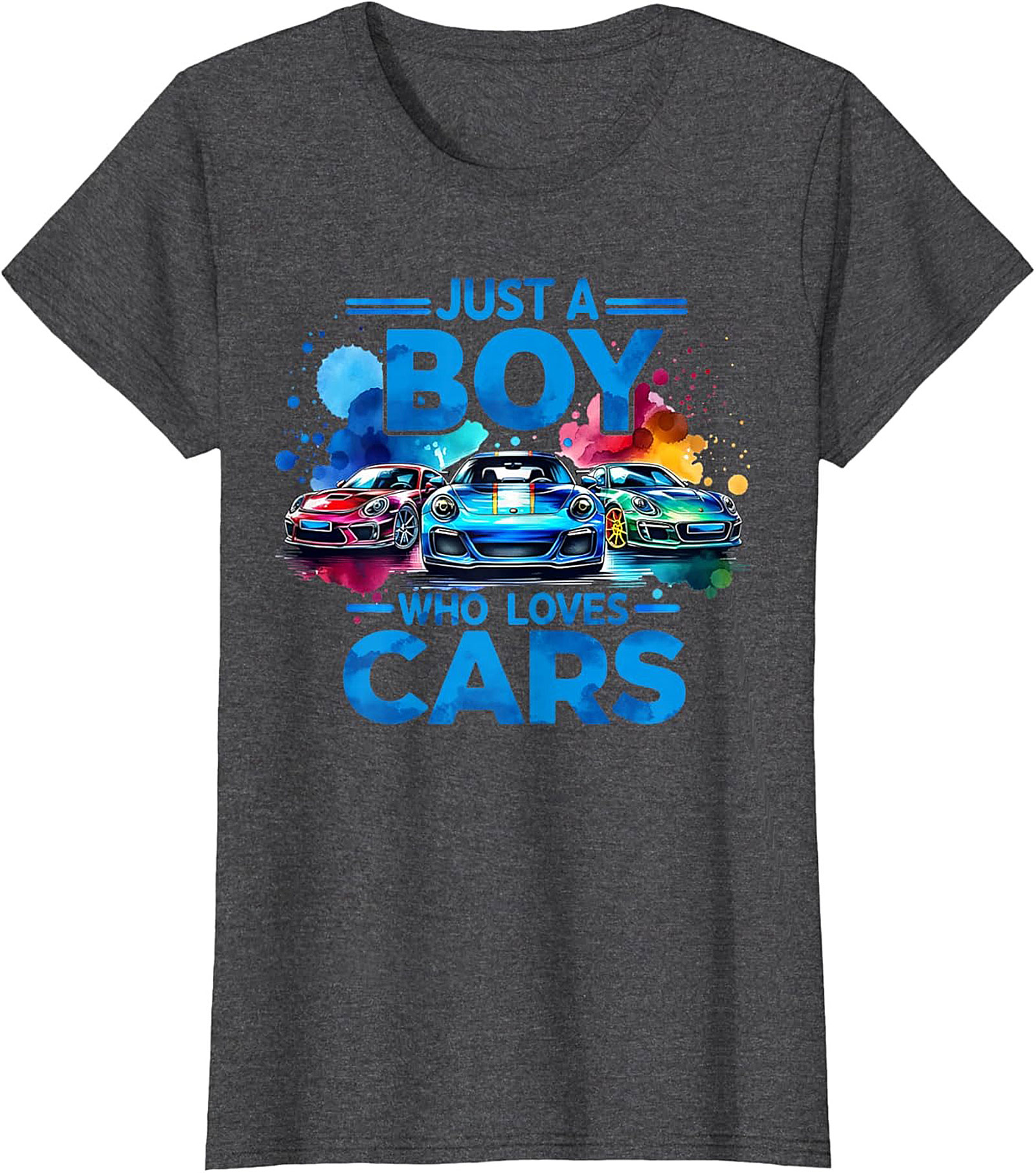 Just A Boy Who Loves Cars T-Shirt Car Lover Graphic Tee