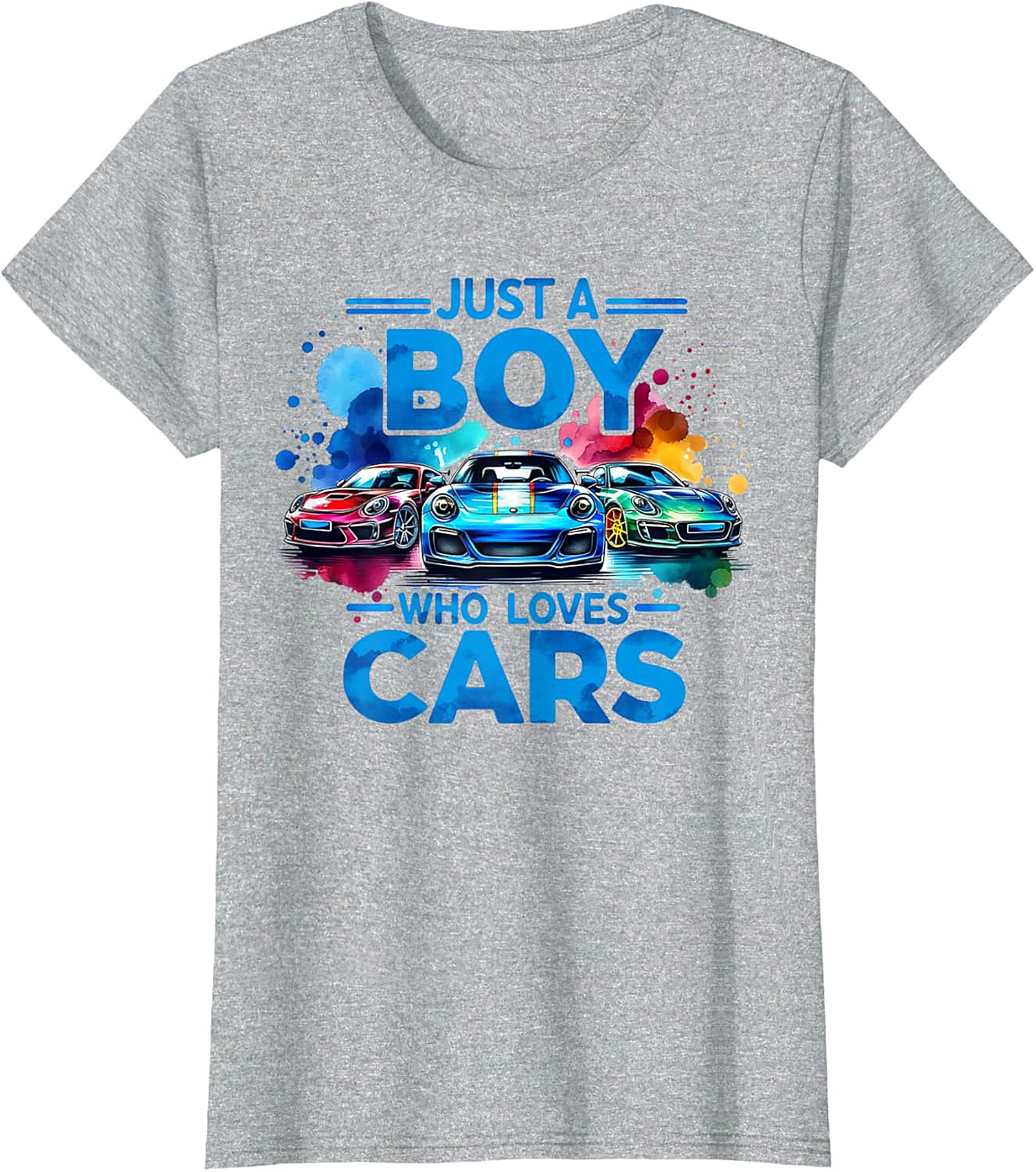 Just A Boy Who Loves Cars T-Shirt Car Lover Graphic Tee