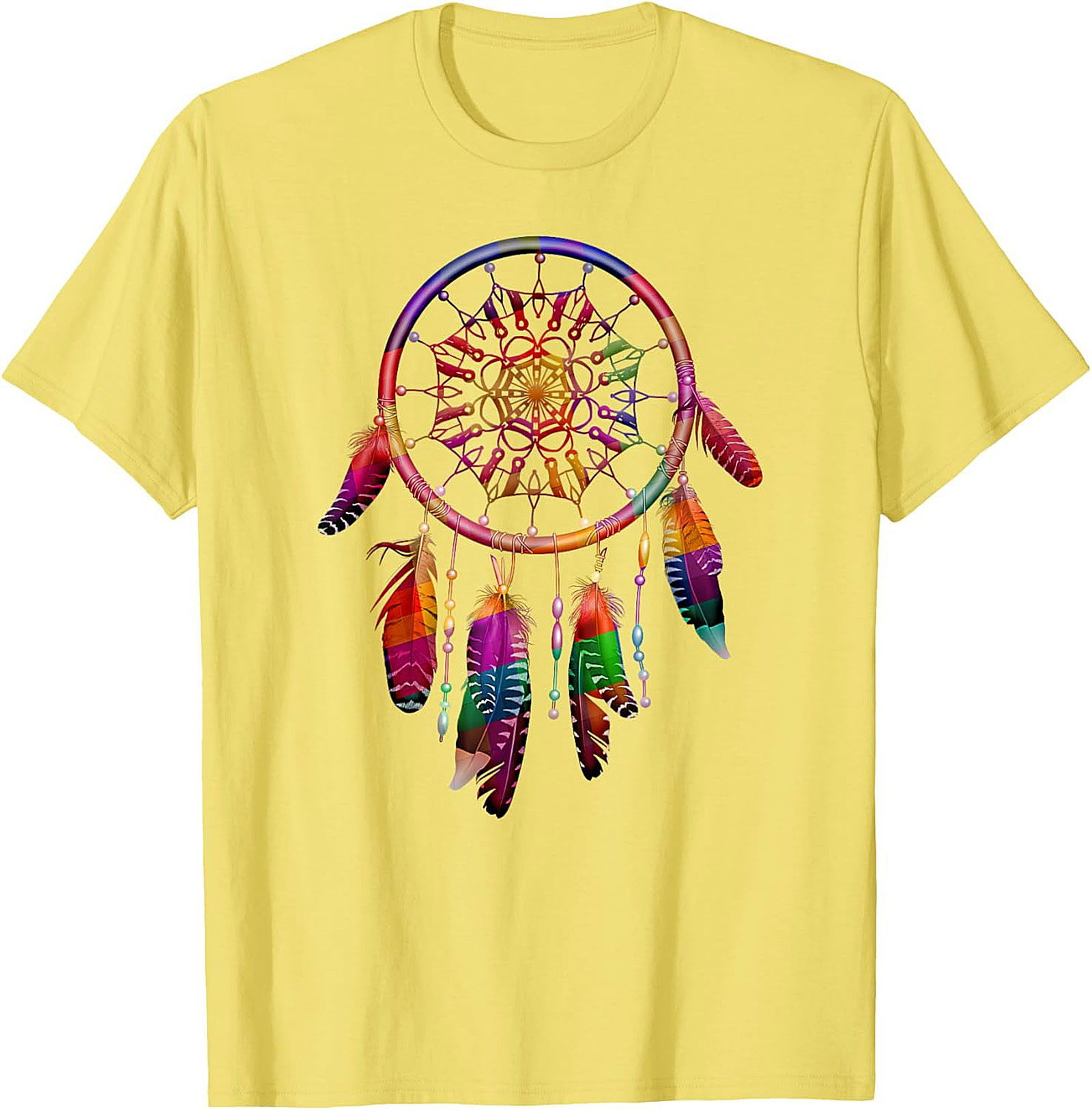 Rainbow Dreamcatcher Graphic Tee Spiritual Unisex Shirt