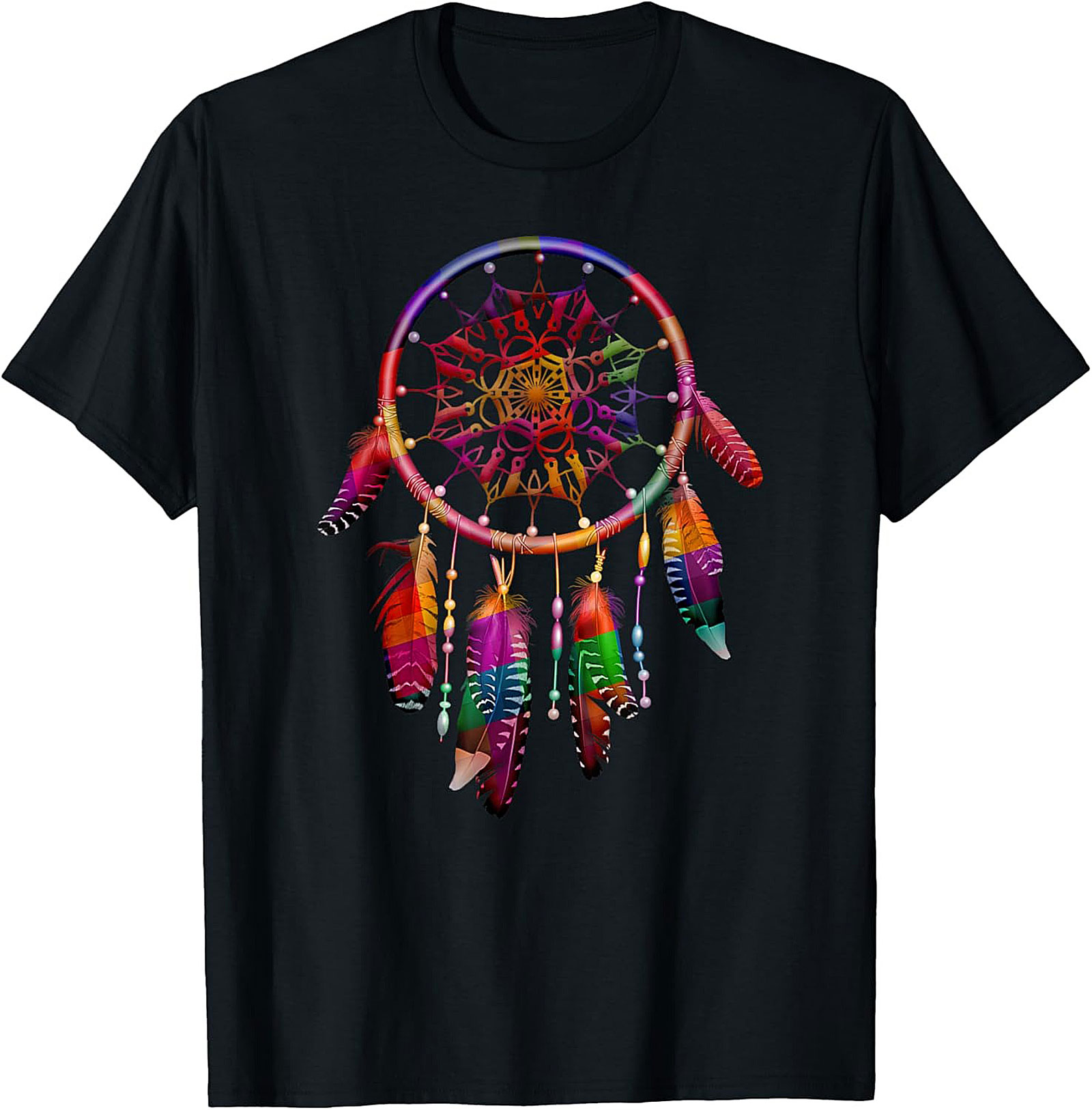 Rainbow Dreamcatcher Graphic Tee Spiritual Unisex Shirt