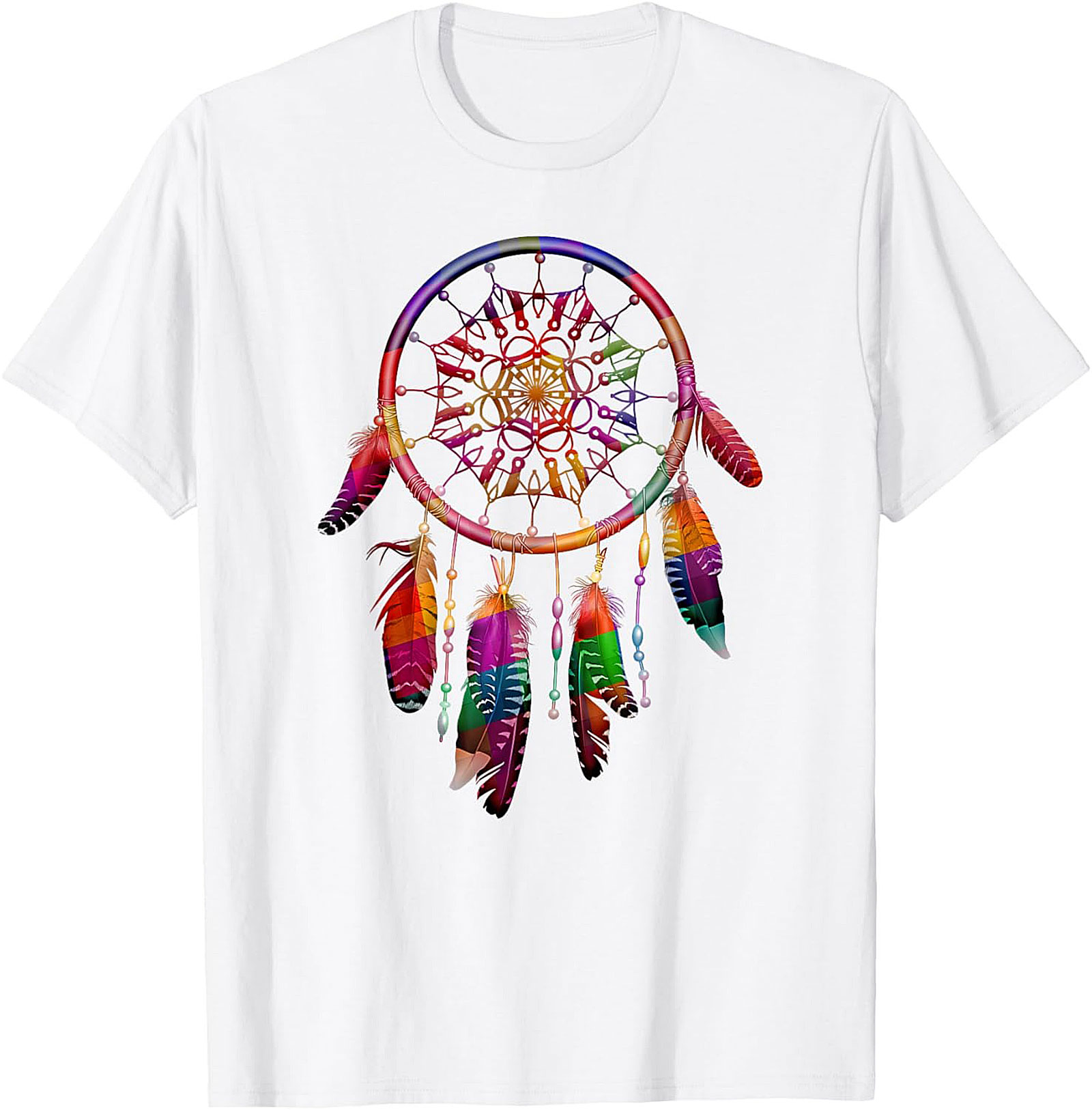 Rainbow Dreamcatcher Graphic Tee Spiritual Unisex Shirt