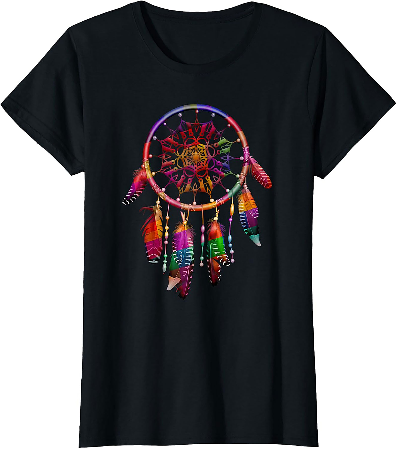 Rainbow Dreamcatcher Graphic Tee Spiritual Unisex Shirt
