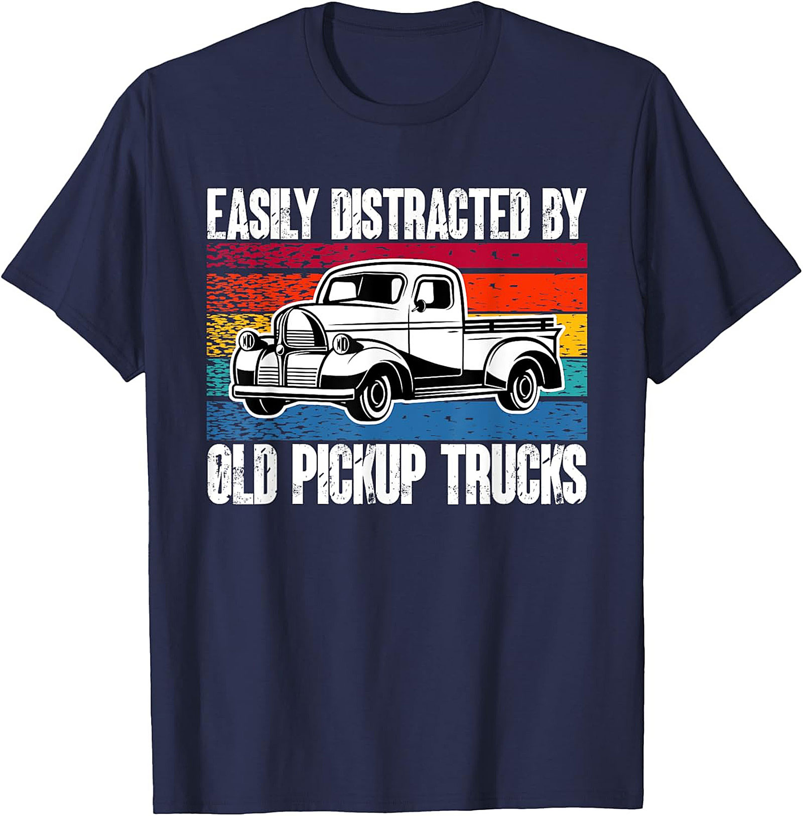 EASILY DISTRACTED BY OLD PICKUP TRUCKS T-SHIRT | VINTAGE TRUCK GRAPHIC TEE