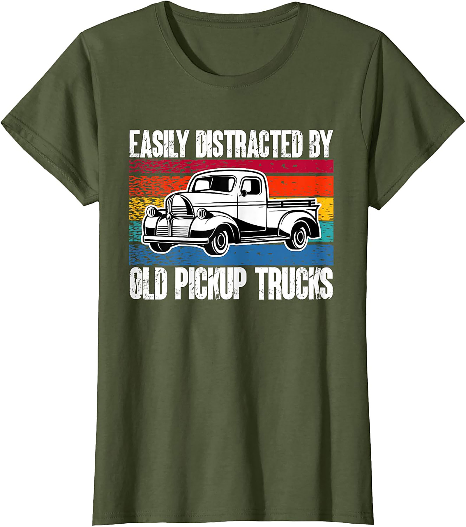 EASILY DISTRACTED BY OLD PICKUP TRUCKS T-SHIRT | VINTAGE TRUCK GRAPHIC TEE
