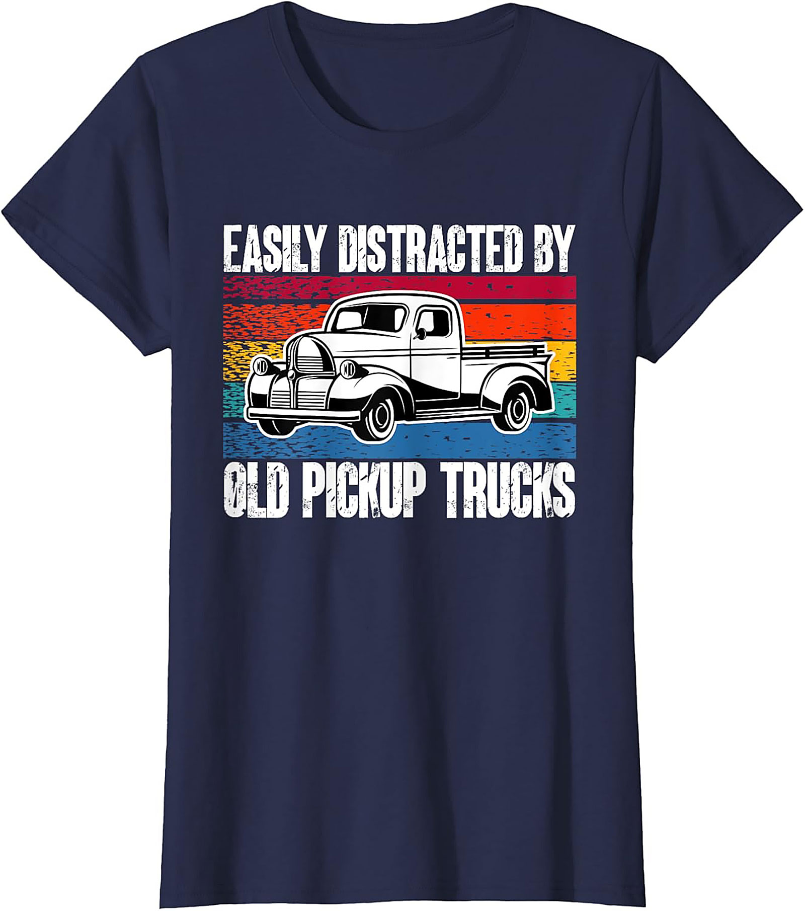 EASILY DISTRACTED BY OLD PICKUP TRUCKS T-SHIRT | VINTAGE TRUCK GRAPHIC TEE