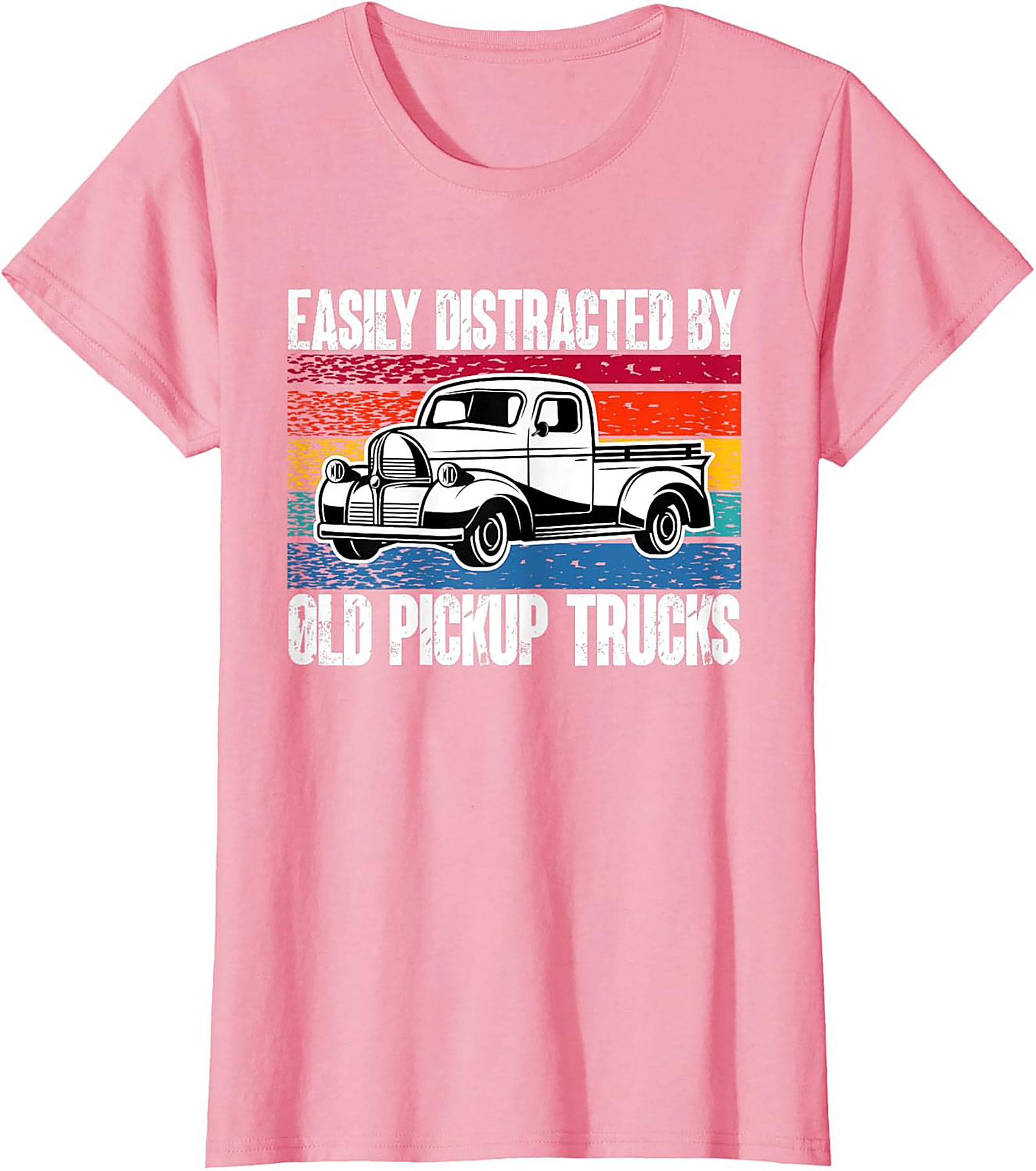 EASILY DISTRACTED BY OLD PICKUP TRUCKS T-SHIRT | VINTAGE TRUCK GRAPHIC TEE