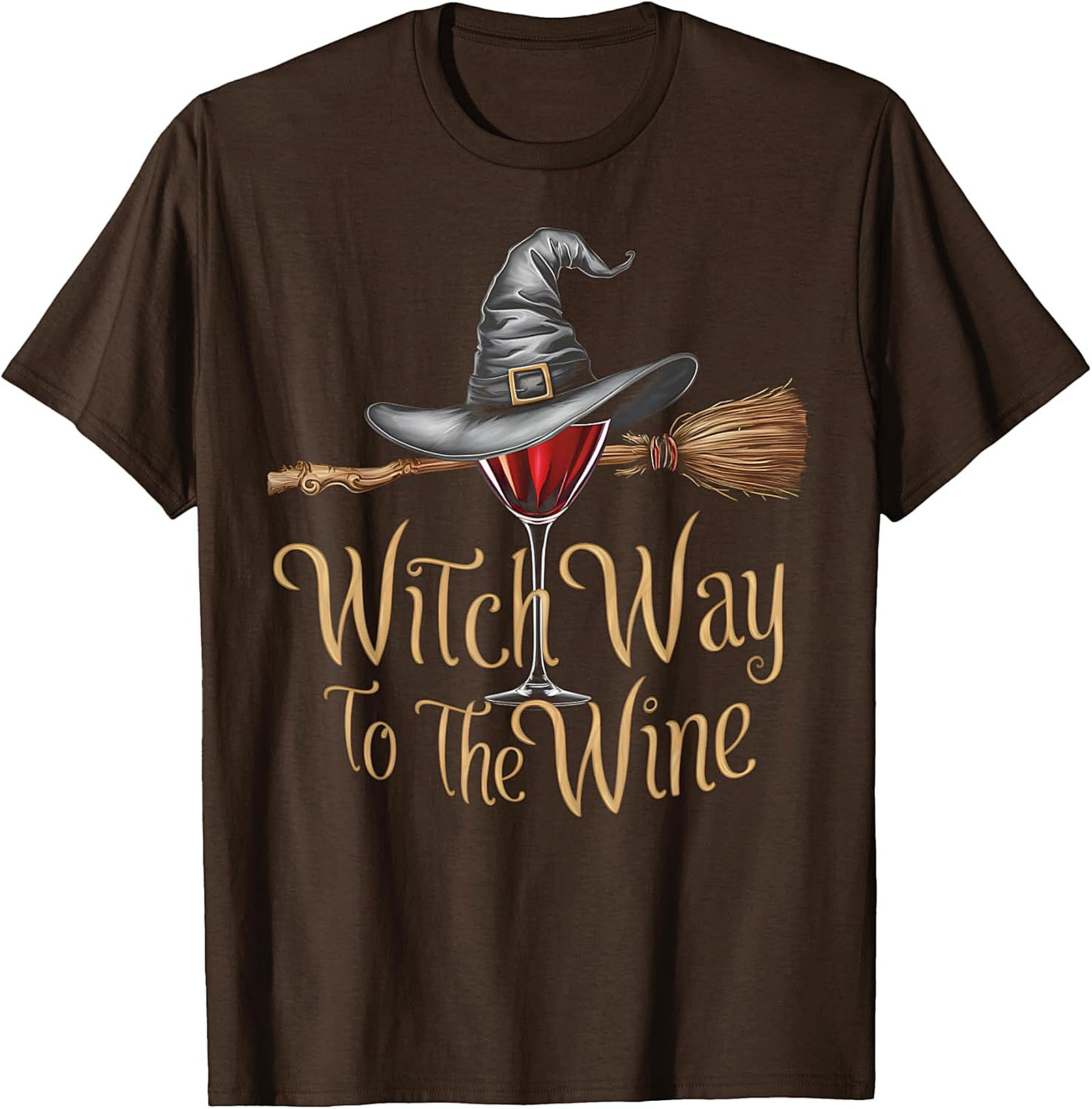 Funny Witch Wine T-shirt | Halloween Graphic Tee Gift