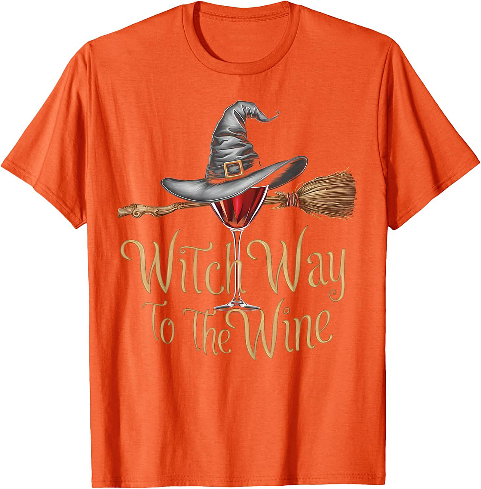Funny Witch Wine T-shirt | Halloween Graphic Tee Gift