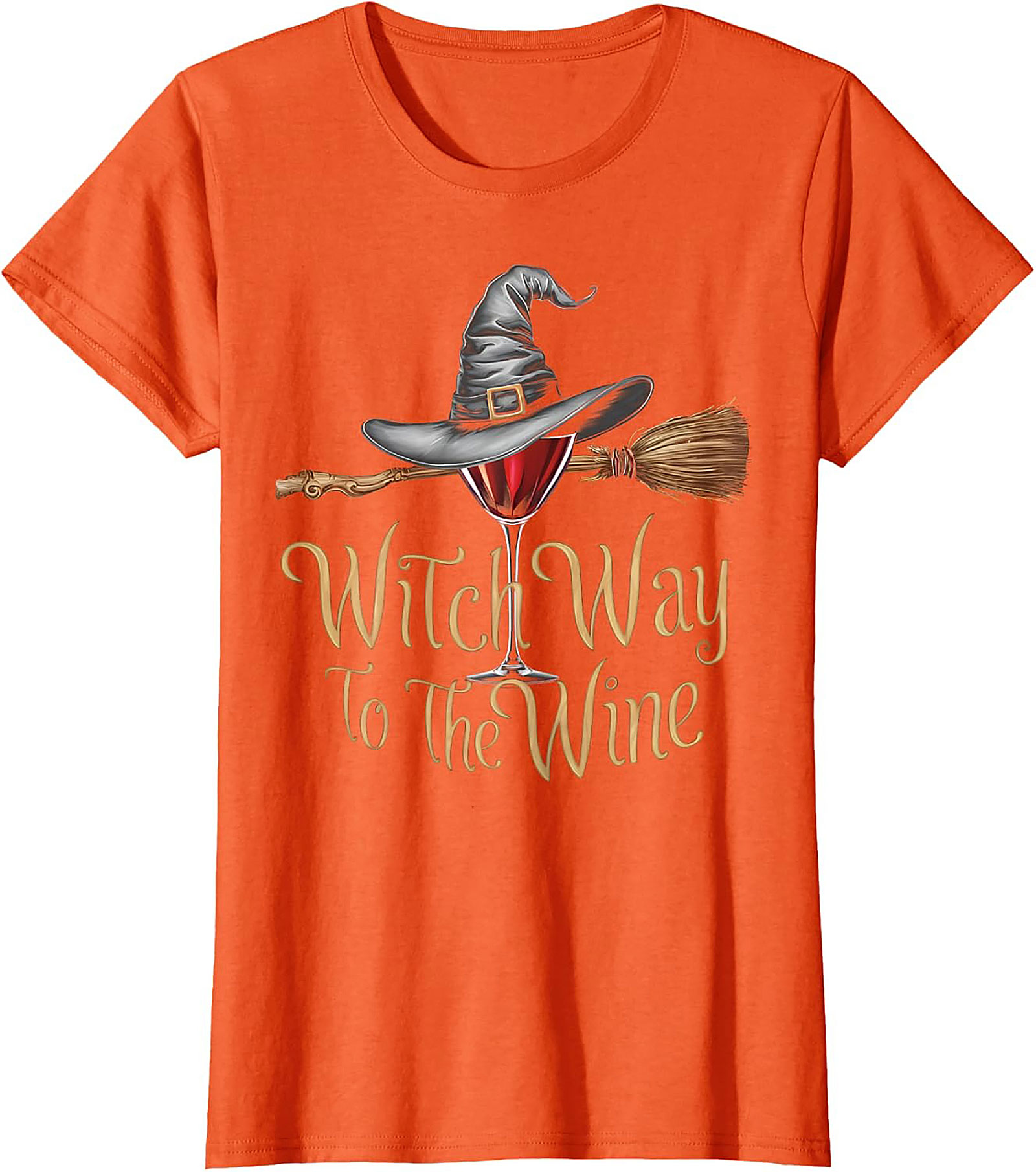Funny Witch Wine T-shirt | Halloween Graphic Tee Gift