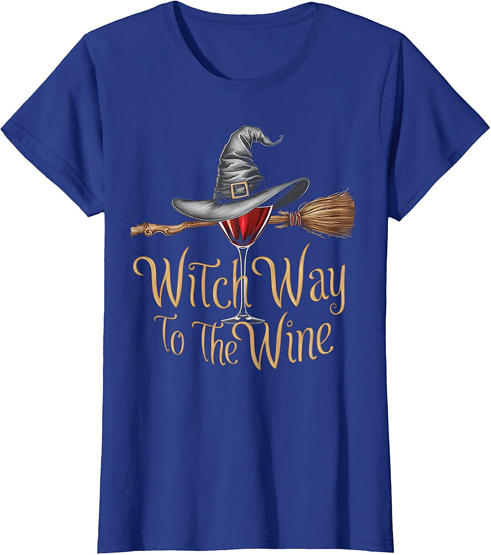Funny Witch Wine T-shirt | Halloween Graphic Tee Gift