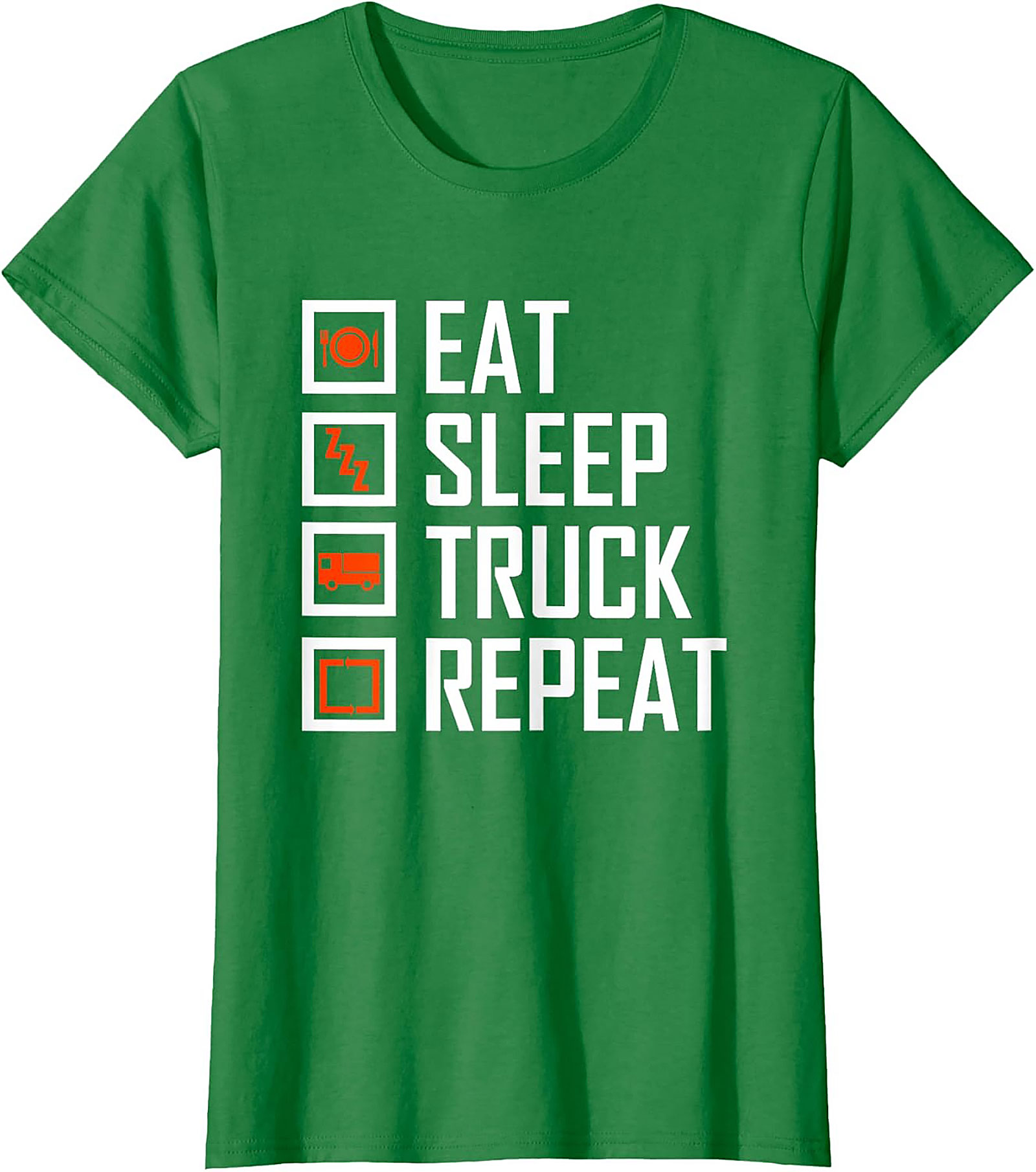 Eat Sleep Truck Repeat Shirt - Funny Truck Driver Graphic Tee