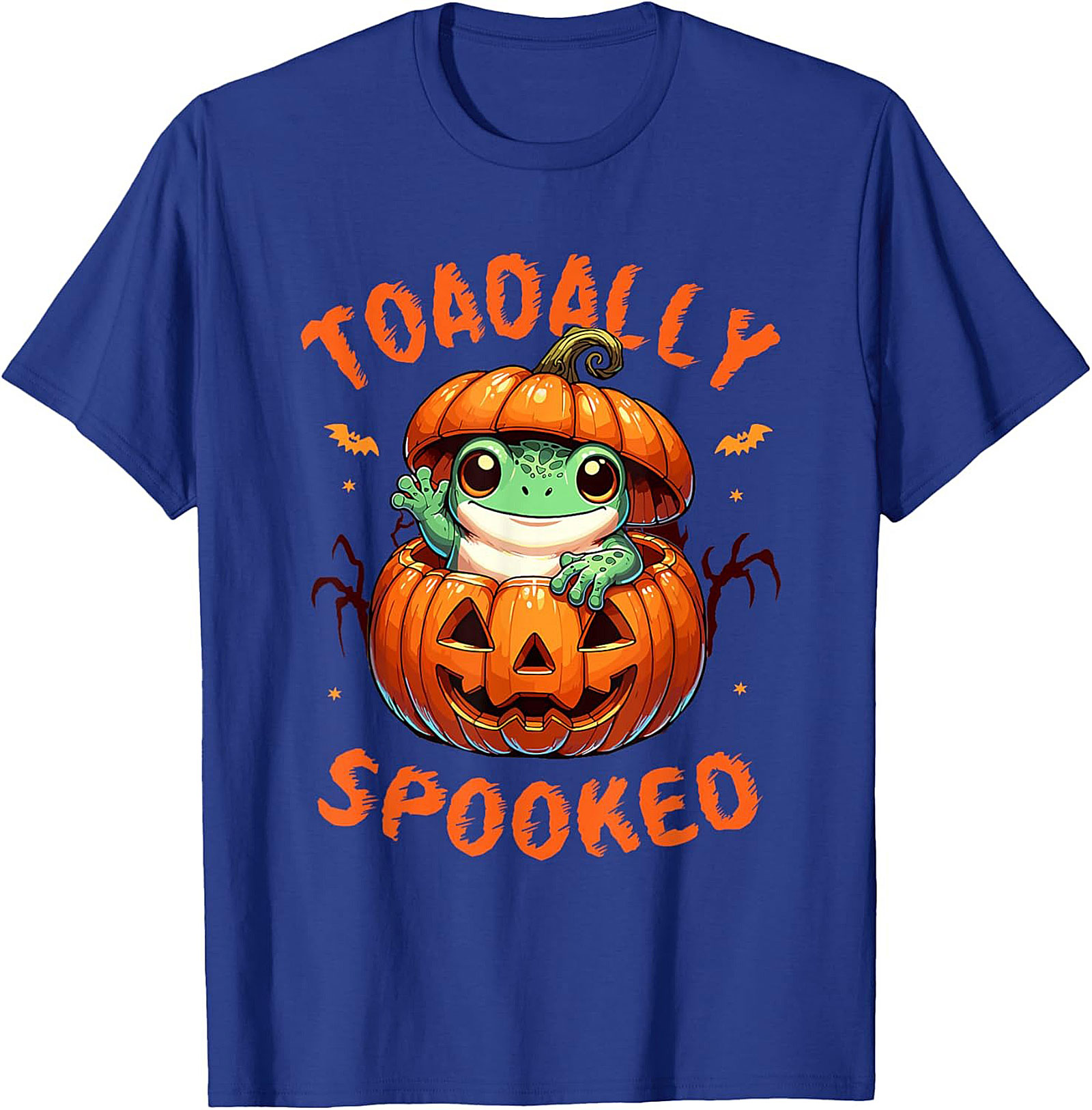 Toadally Spooked Frog Halloween T-Shirt | Cute Graphic Tee